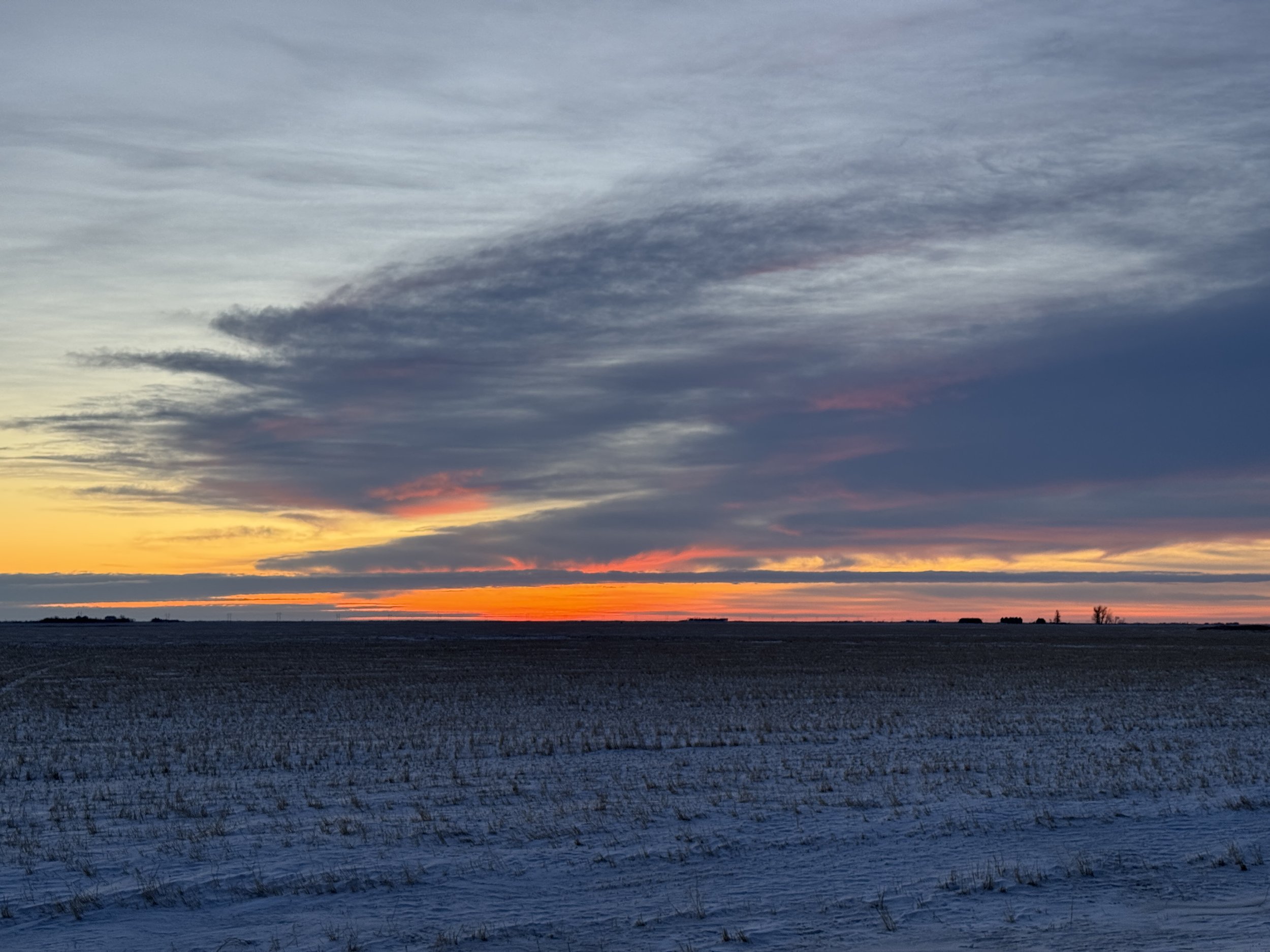Beautiful cloud formation in the early sunrise