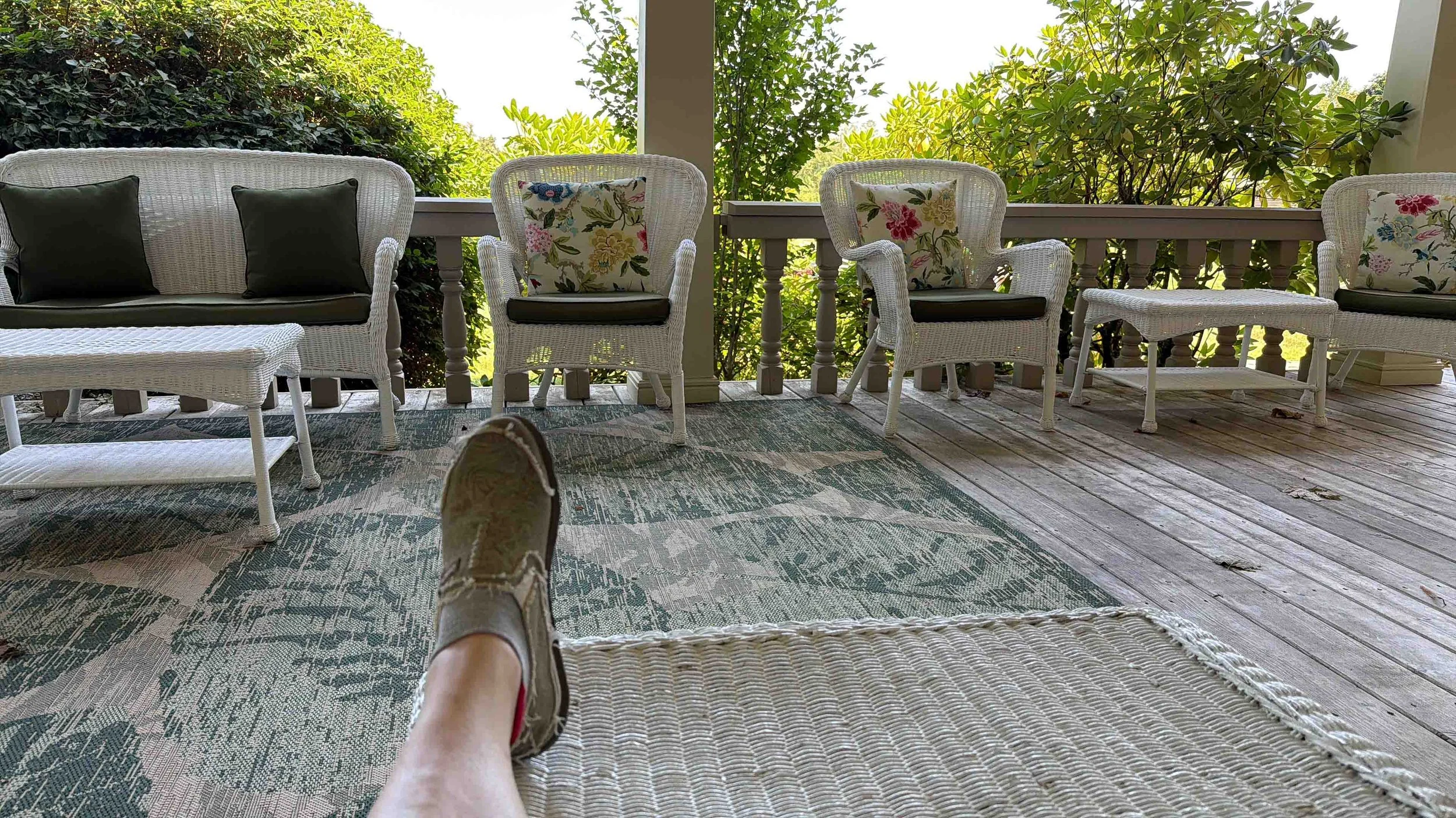 Resting on the veranda at KIRA