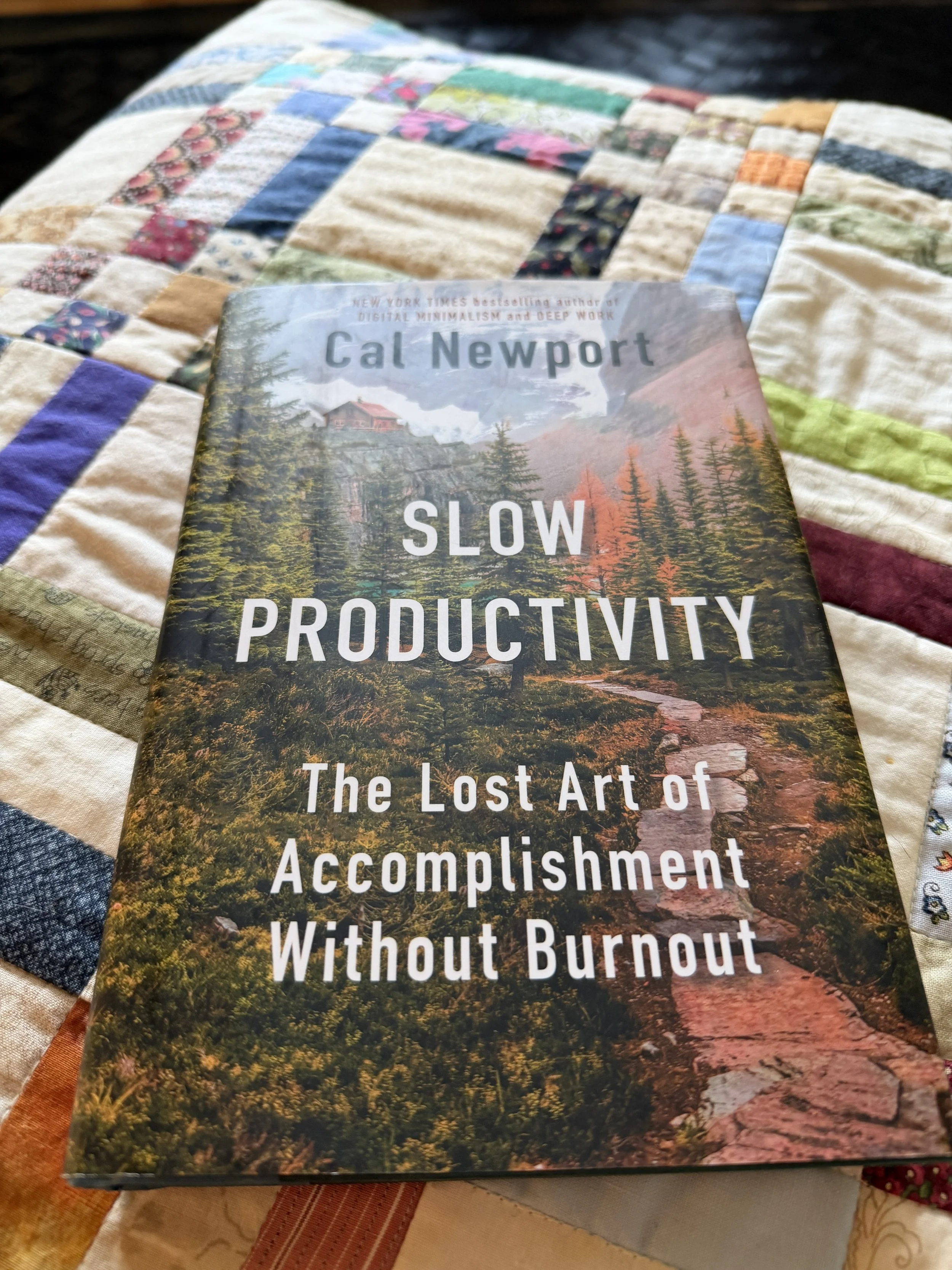 Book cover titled Slow Productivity - Cal Newport