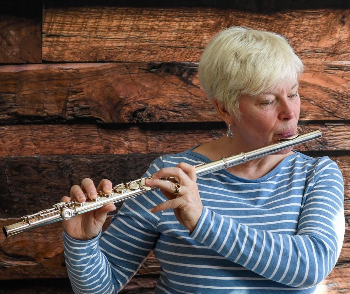 Playing the flute
