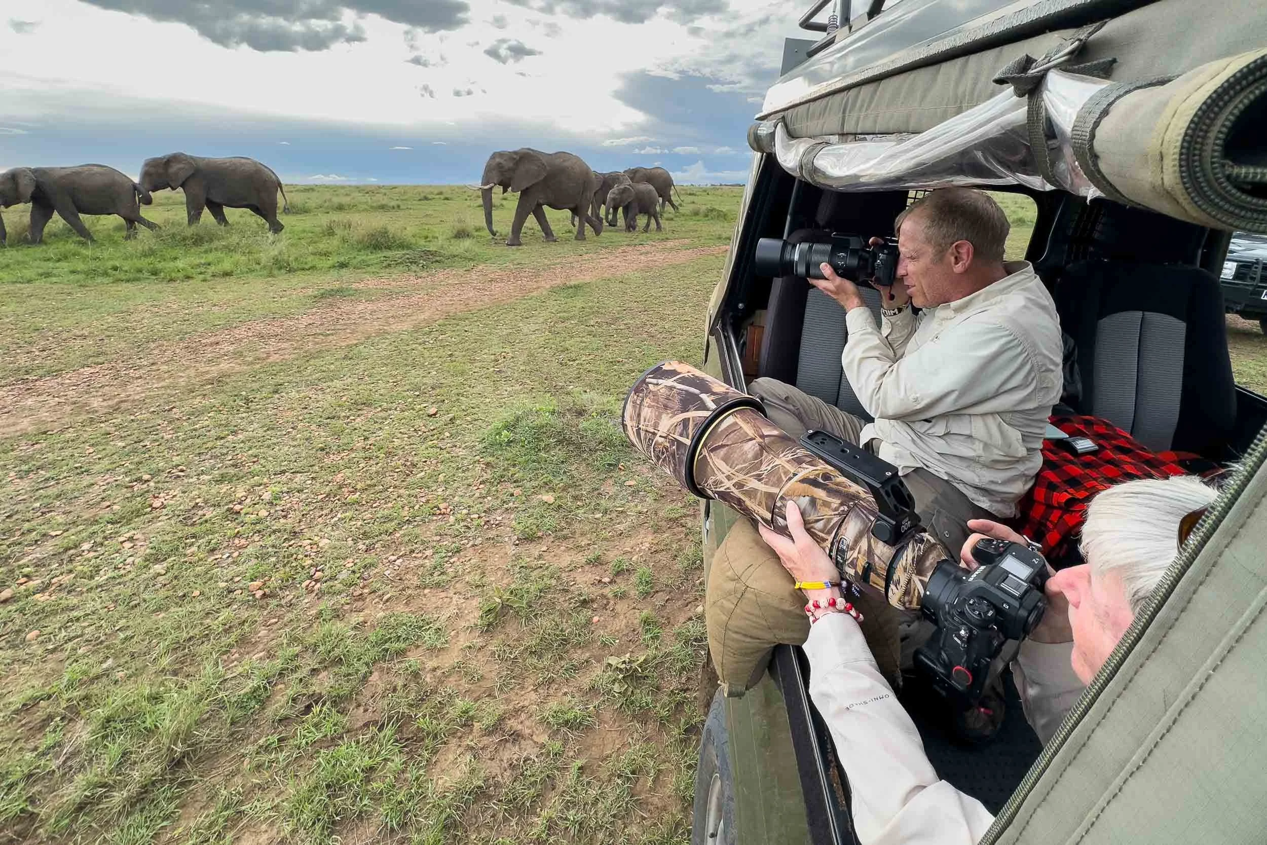 photography from a safari vehicle