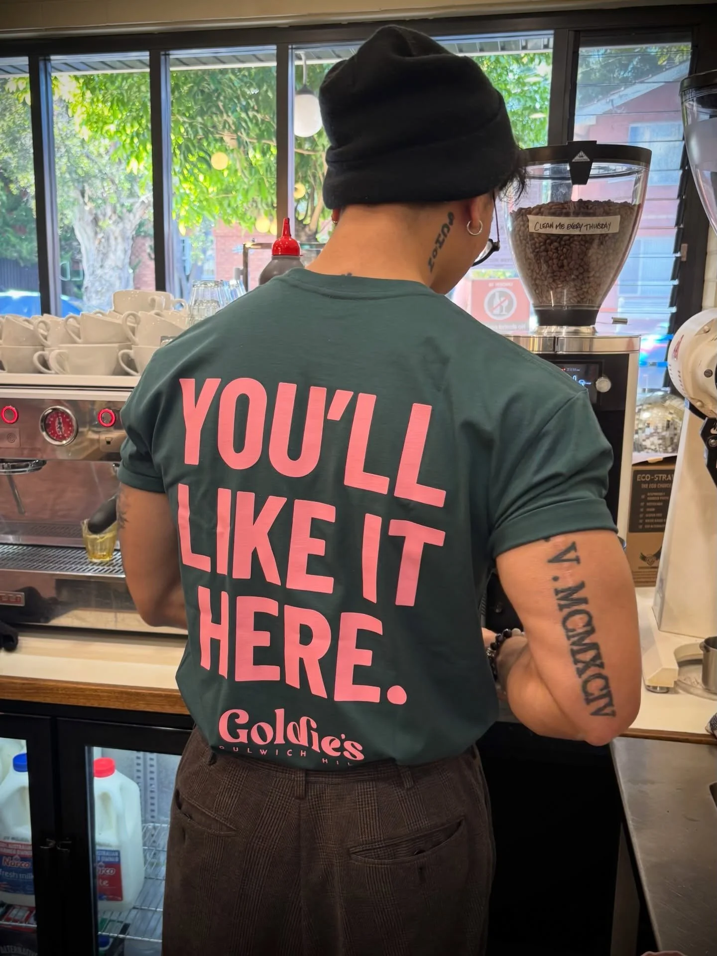 New Goldie&rsquo;s tees have landed.

#sydneylocal #merch #sydneycafes #innerwestsydney #baristadaily