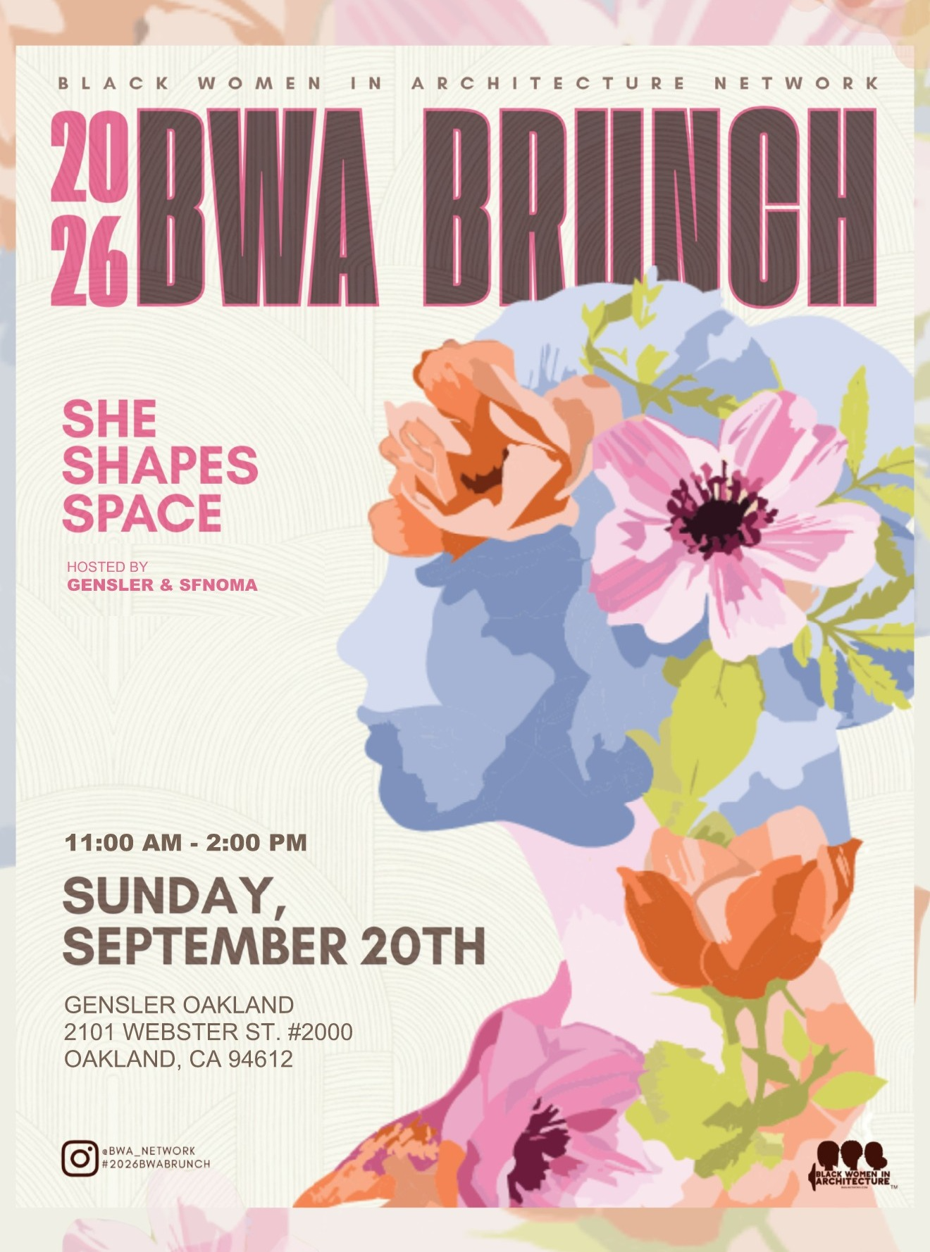 2026 BWA Brunch, 11AM - 2PM, Sunday, September 20th