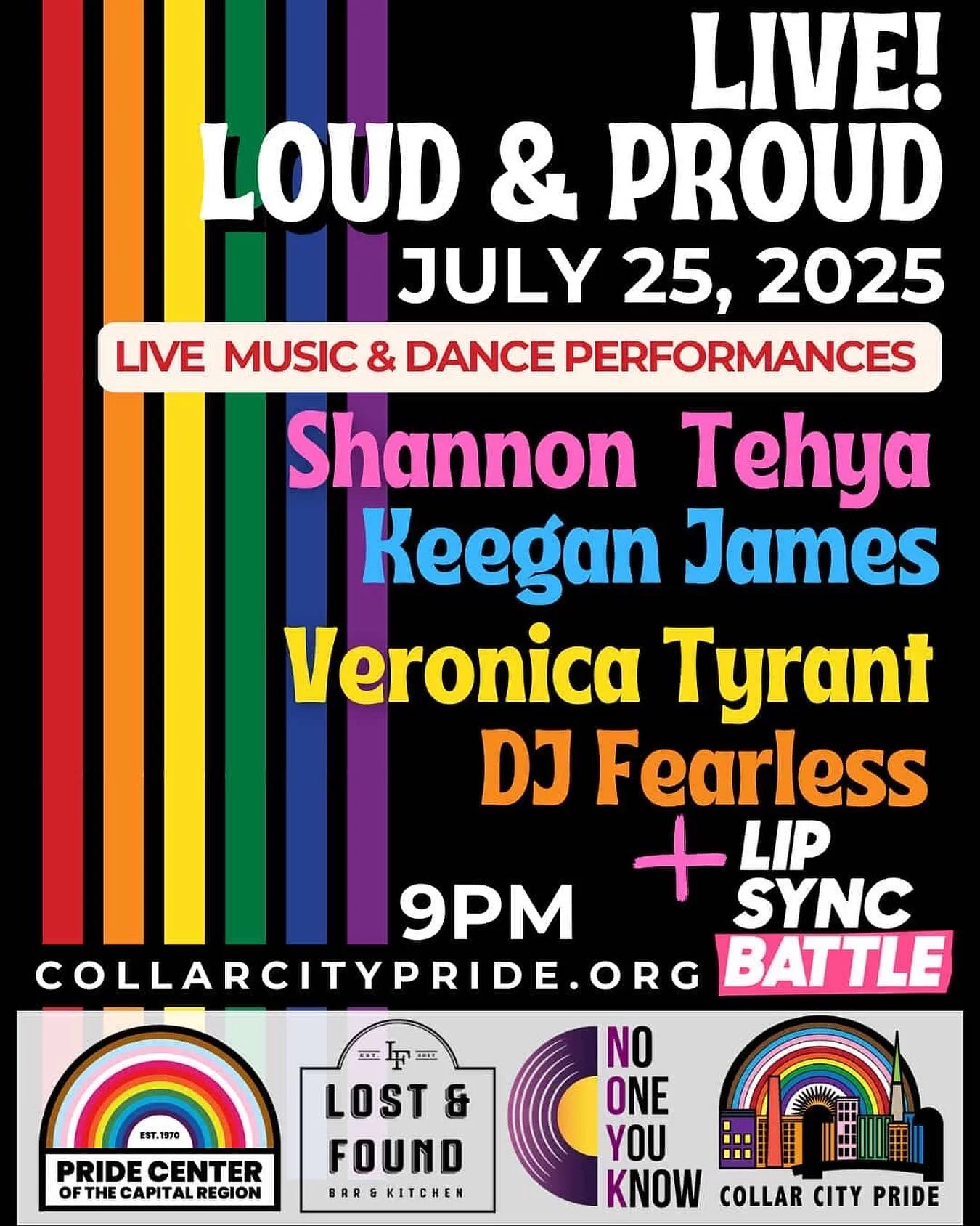 Are y&rsquo;all ready to party for a good cause! Come join us at tomorrow @lostandfoundalbany with @noykpresents for a night I living loud and proud! 

With a wide variety of live performances, from aerial dancing to disco to broadway, @keeganjamess 