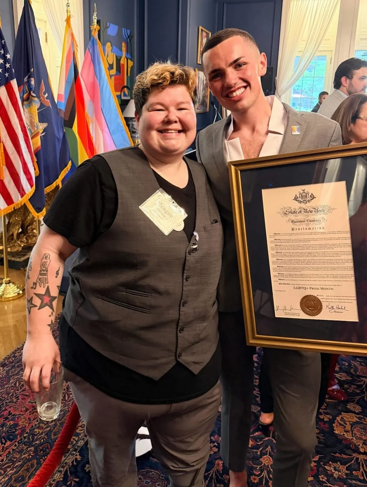 Collar City Pride&rsquo;s Founder @meagon_nolasco joined community partners, advocates, and elected officials from across NYS at the NYS Governor&rsquo;s 4th Annual Pride Brunch today in Albany!

Honored to cheer on our friends @loweradkpride as thei