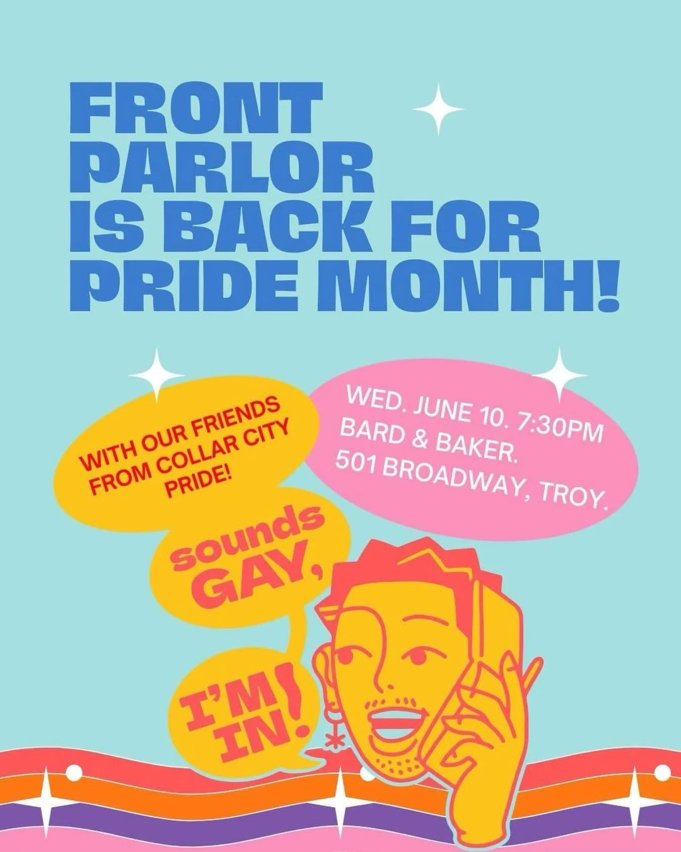 TOMORROW IS THE DAY! Join us and our friends at @frontparlorseries  for their June gathering! 

Theme: Community

So, come and tell us your stories of community. When has a community supported you through a tough time, or helped you achieve new heigh