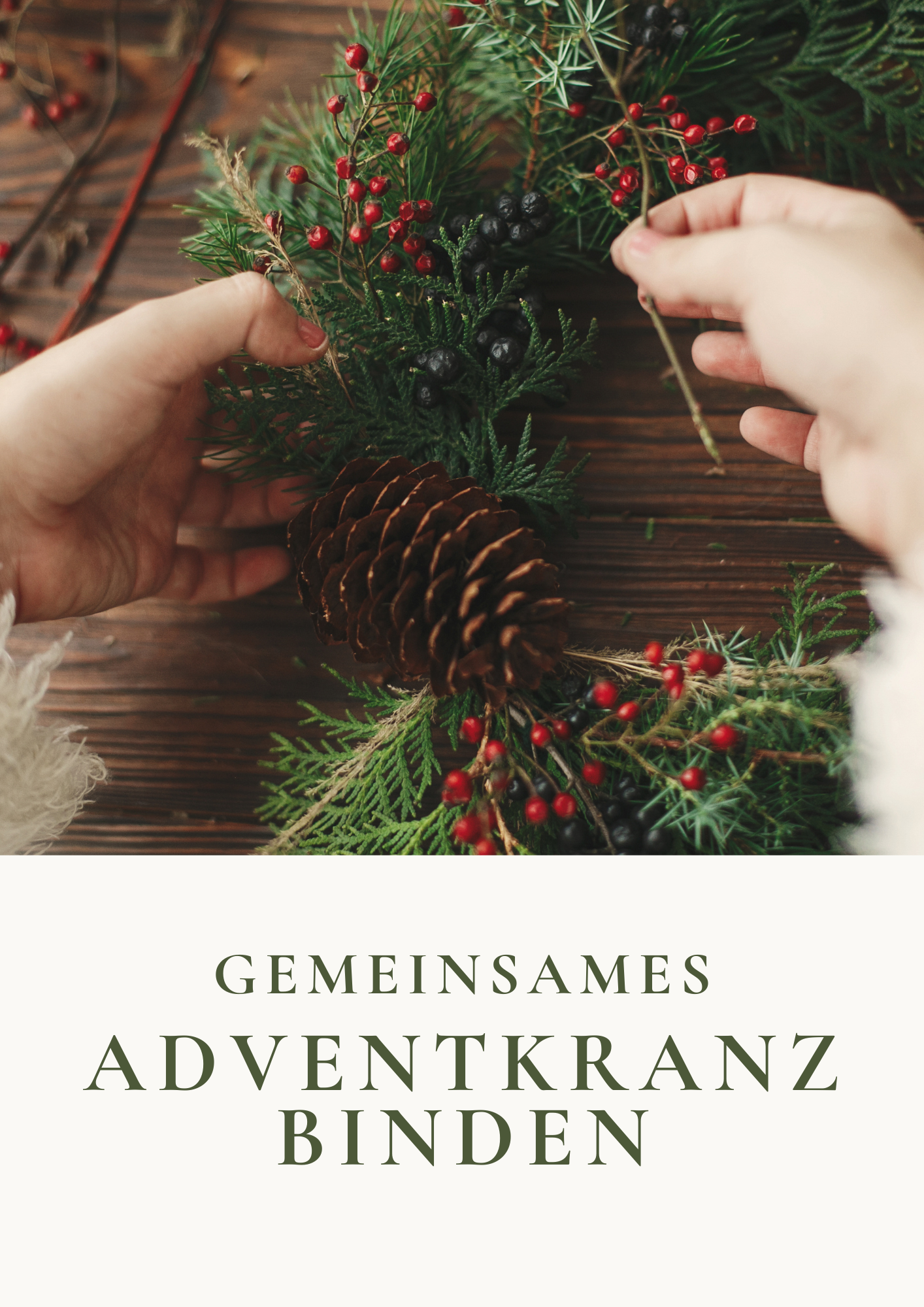 Gemeinsames Adventkranz Binden 