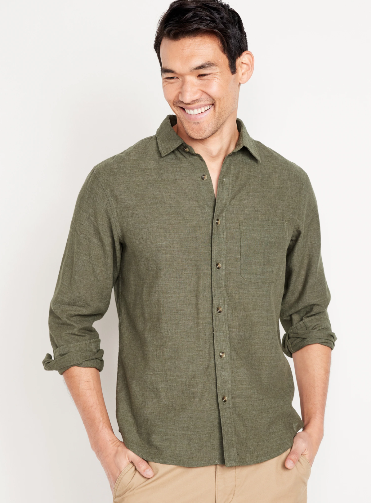 Old Navy - Classic Fit Everyday Linen-Blend Shirt