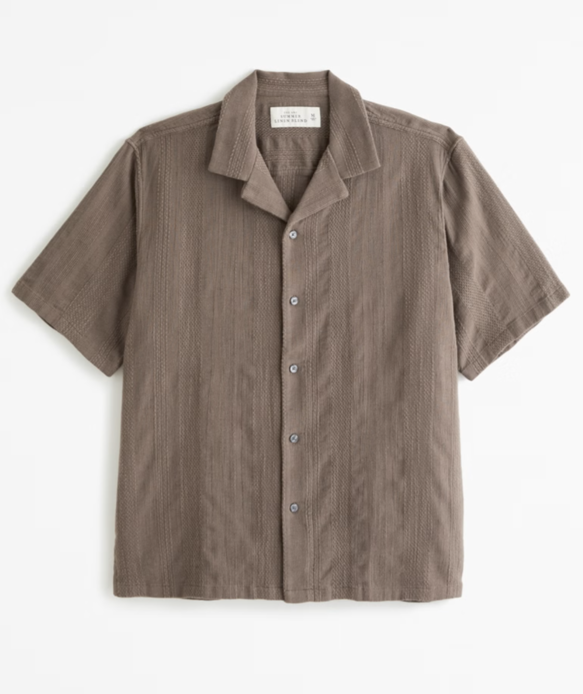 Abercrombie - Camp Collar Summer Linen-Blend Shirt