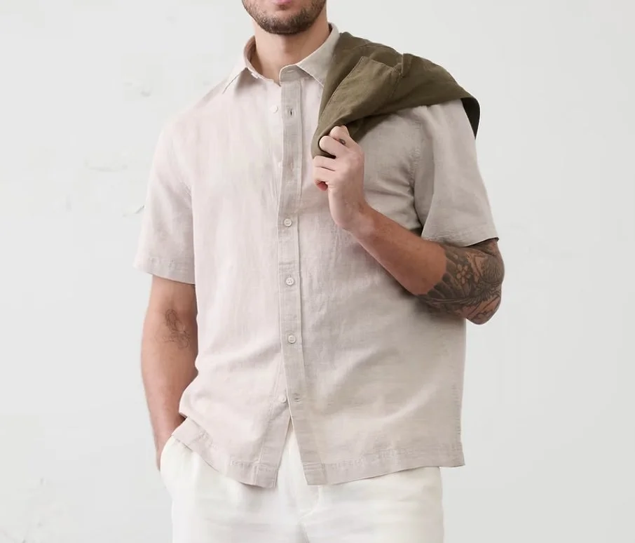 Banana Republic Factory - Standard-Fit Linen-Blend Shirt