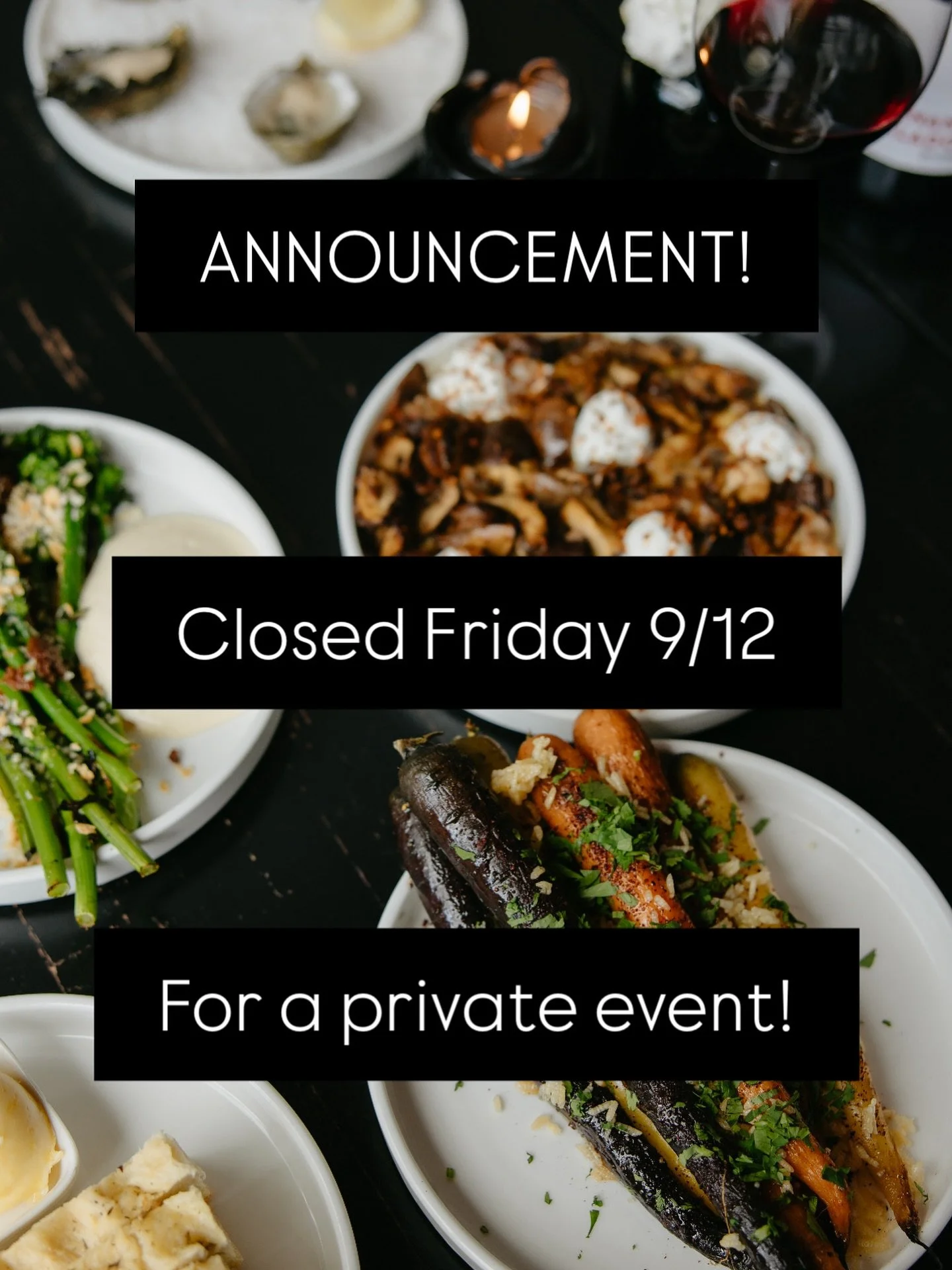 Hi Anacortes! Announcement over here - we will be CLOSED Friday, 9/12 for a private event! We will be back to our regularly scheduled hours on Saturday - open for HH 3-5, dinner 5-9 for the rest of the weekend. See you soon!

#anacortes #seattlefood 