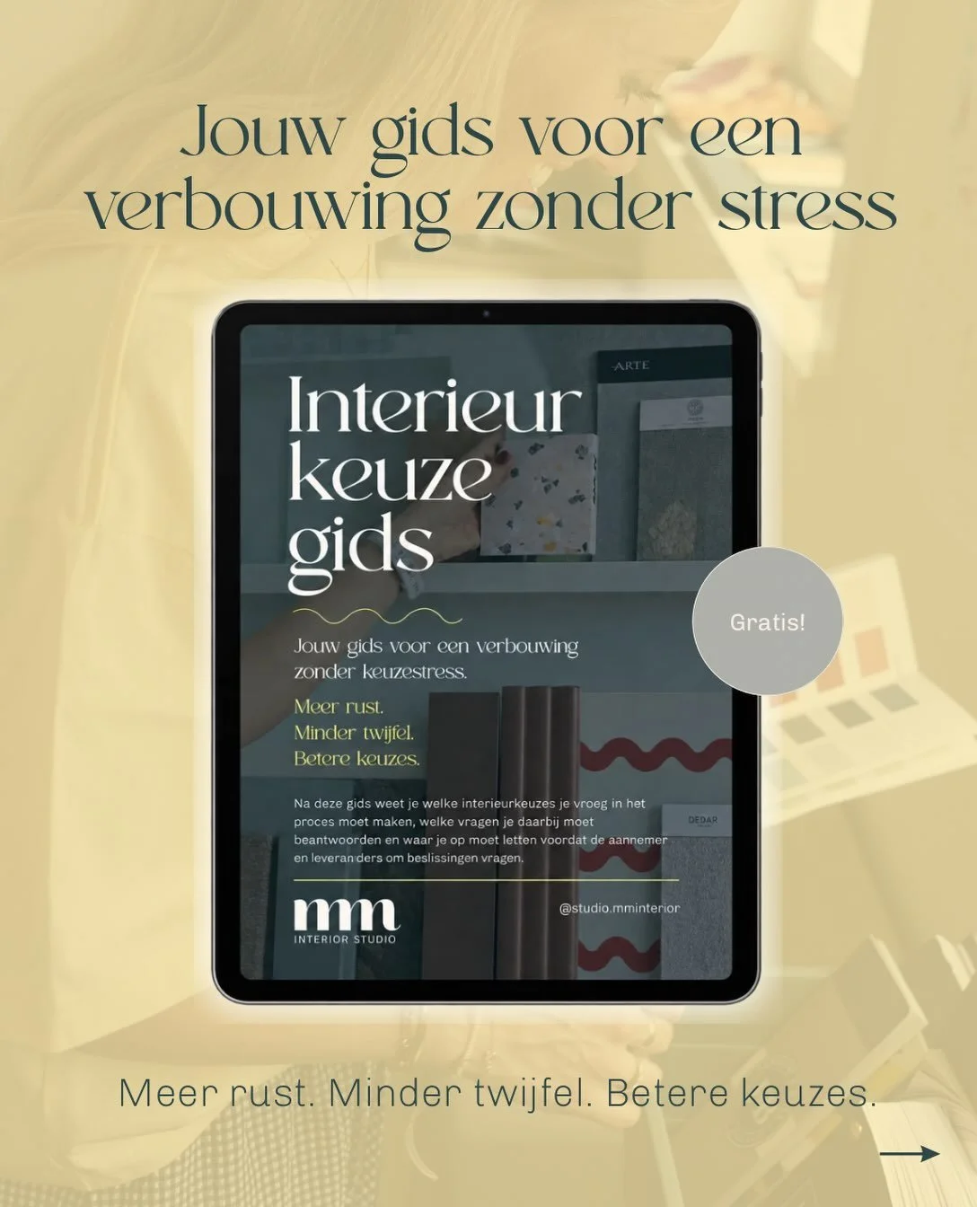 Meer rust. Minder twijfel. Betere keuzes.&nbsp;Jouw gids voor een verbouwing zonder keuzestress.

Je gaat verbouwen. Misschien komt er een nieuwe keuken, een uitbouw of wordt eindelijk die hele benedenverdieping aangepakt waar je al zo lang plannen v