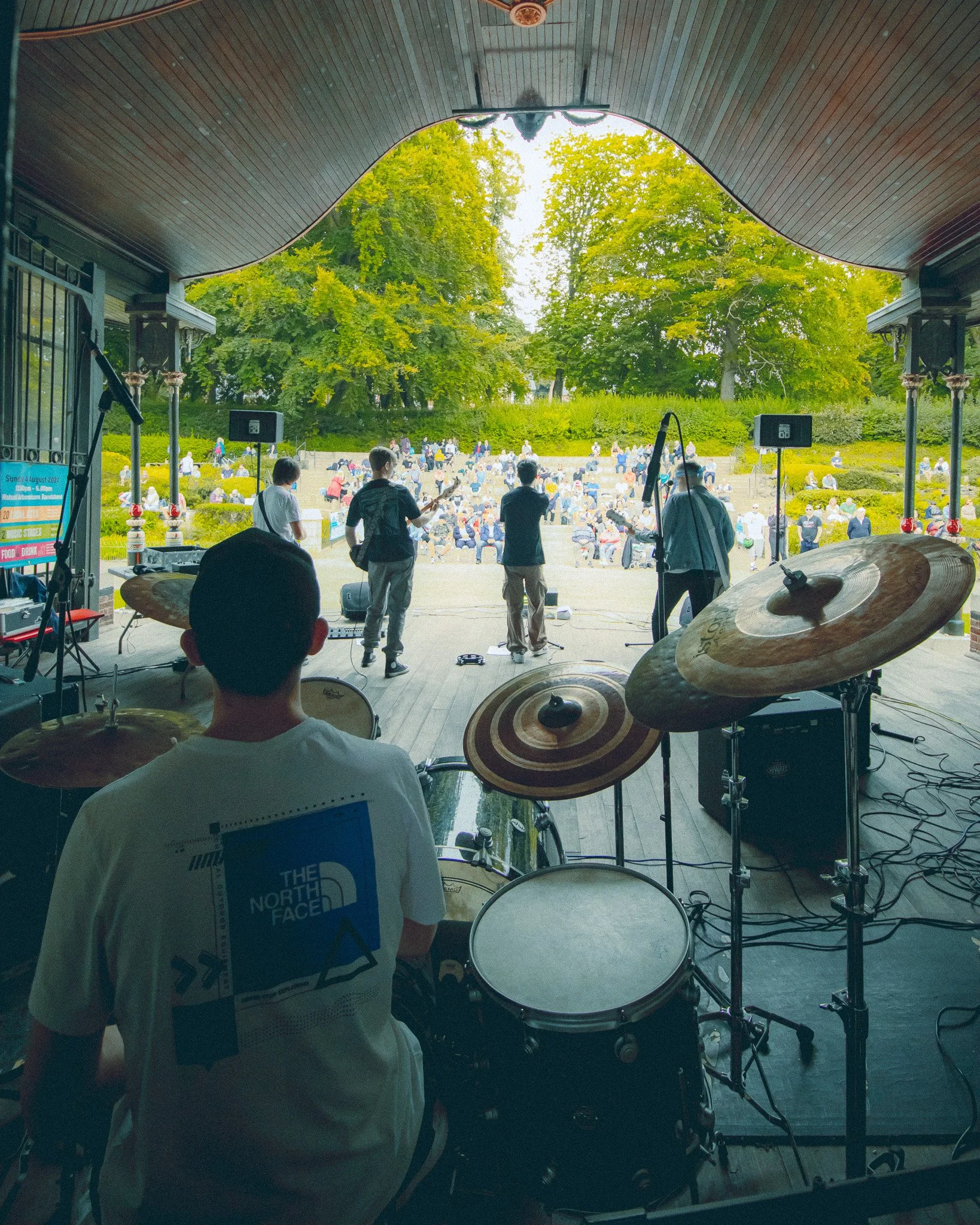 BLNDEYE performing outside at Walsall Arboretum