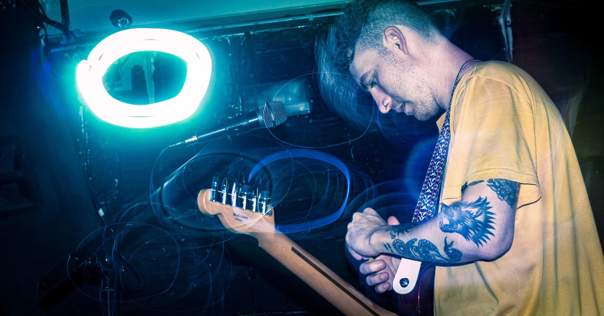Long Exposure of TWINNINETYSIX during soundcheck at Muther's Studio in Digbeth, Birmingham