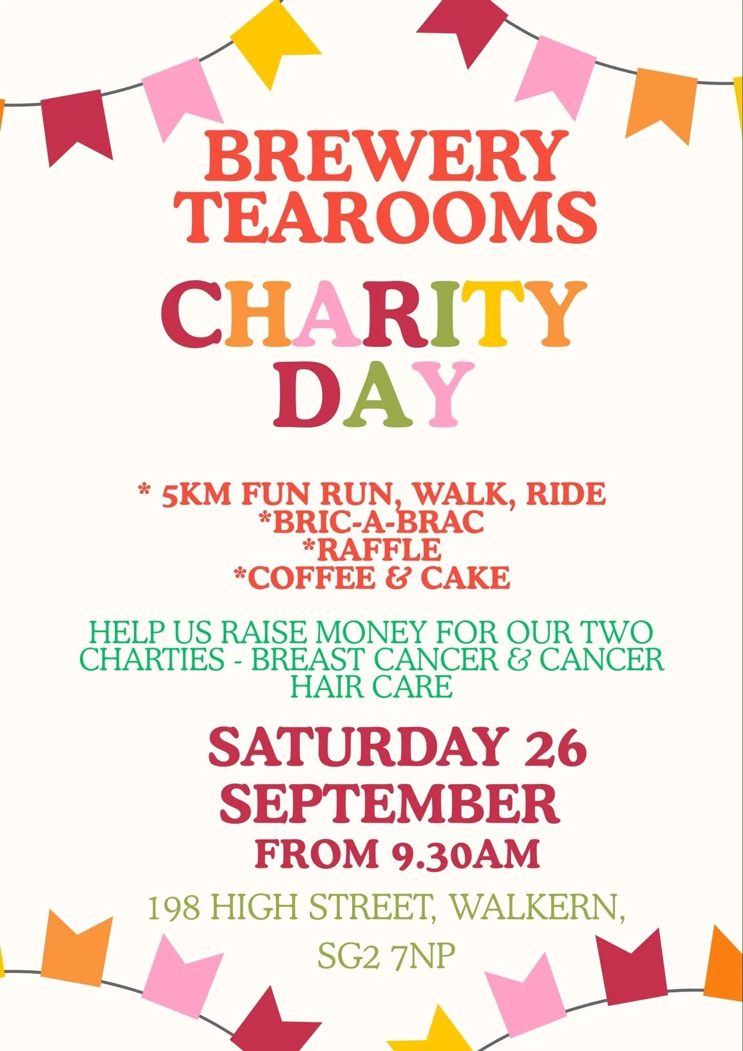 Brewery Tearooms Fundraising Day in Memory of Claire