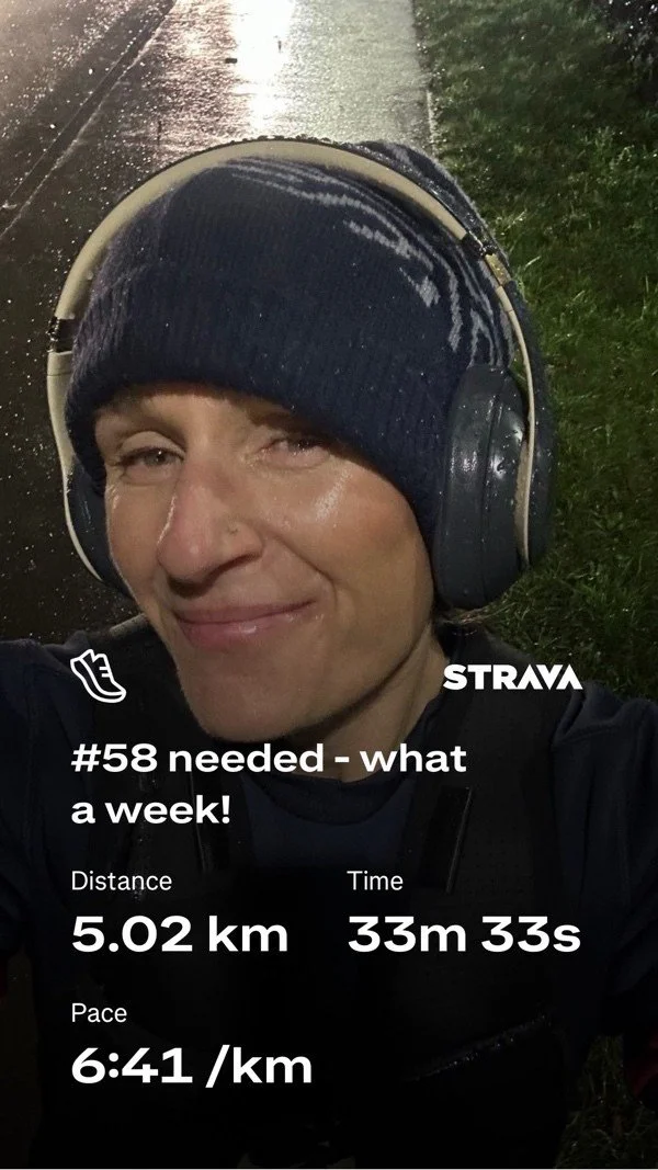 A screenshot from Strava highlighting 5km distance run by fundraiser