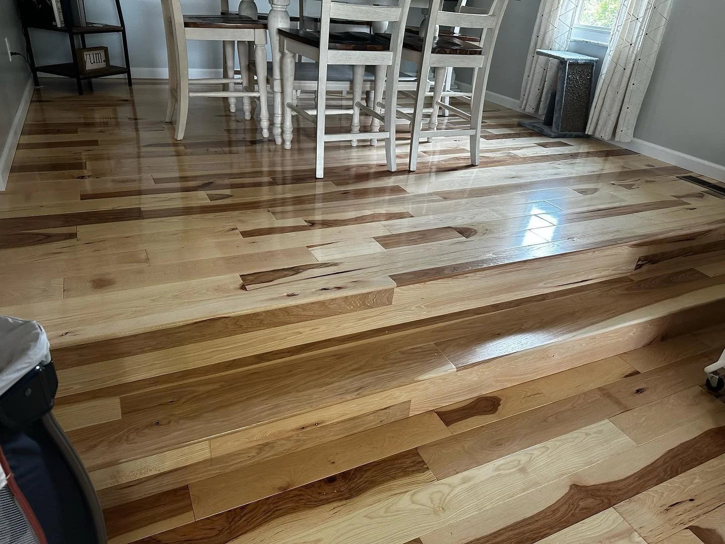 This past week was a fun install. We installed 1,000 square feet of new subfloor and solid 5&rdquo; hickory wood flooring. 

You will also see we made custom hickory treads, risers, and nosing to match the prefinished floors! #woodfloors #hickory #ha