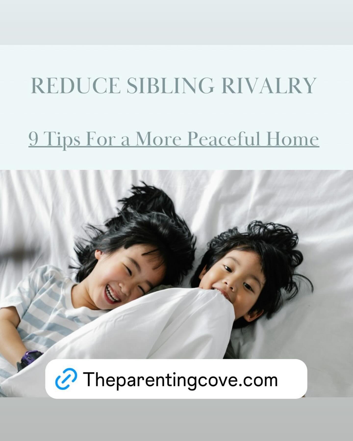 Is your house a symphony of squabbles? 

Sibling rivalry is real, but it can also be a chance for children to learn communication, compromise and kindness. Read our tips for a more peaceful home!
www.theparentingcove.com/blog/reducesiblingrivalry

#s