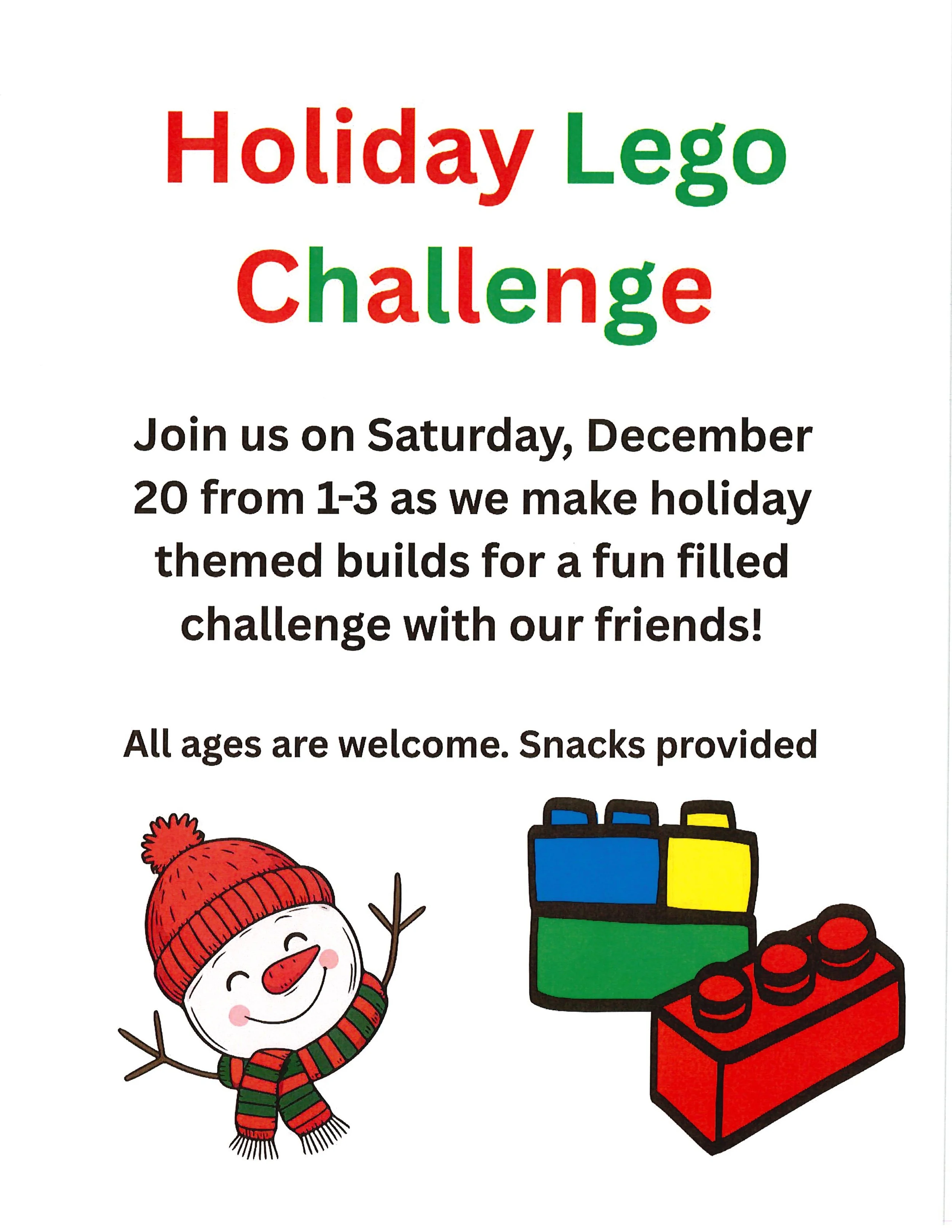 Holiday Lego Challenge