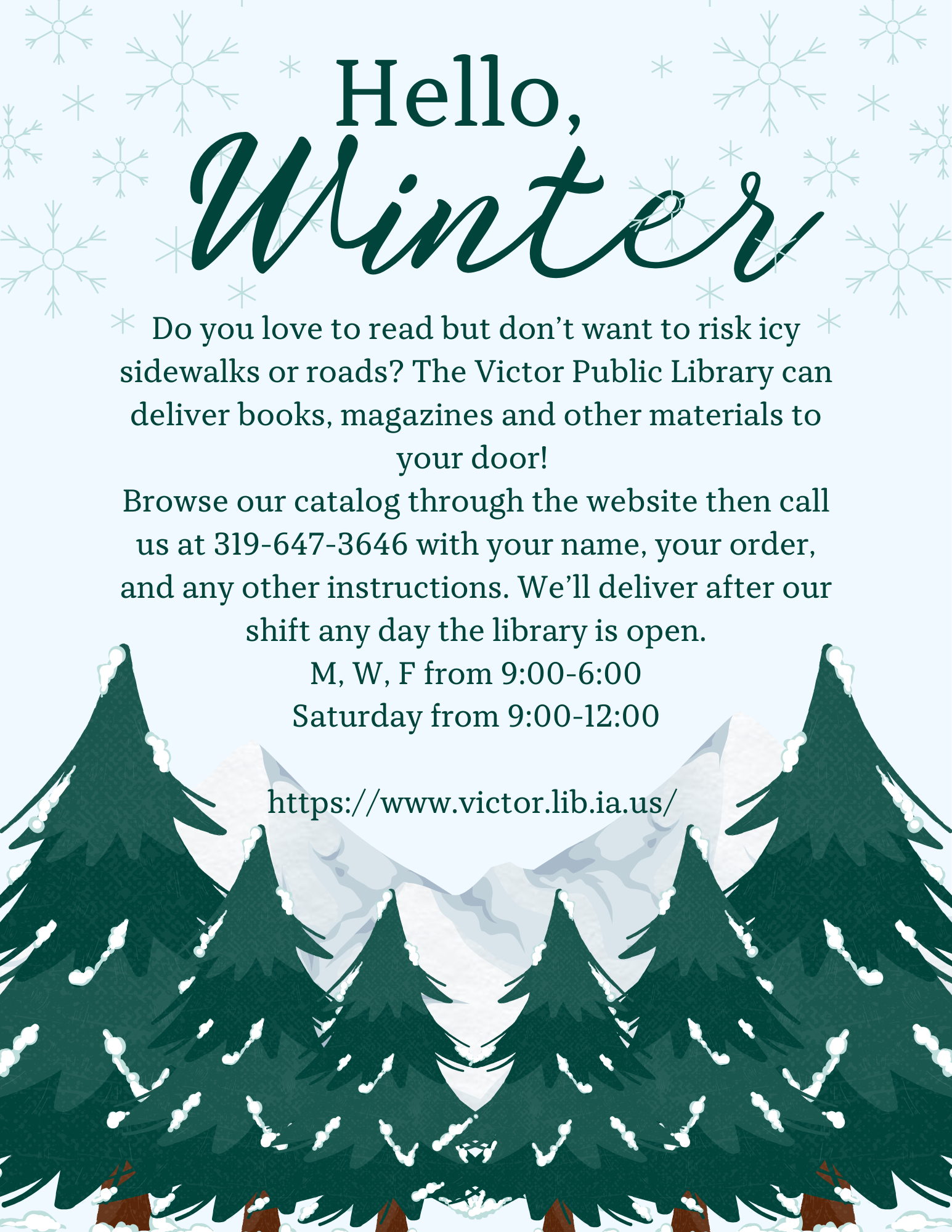 Winter Delivery Notice