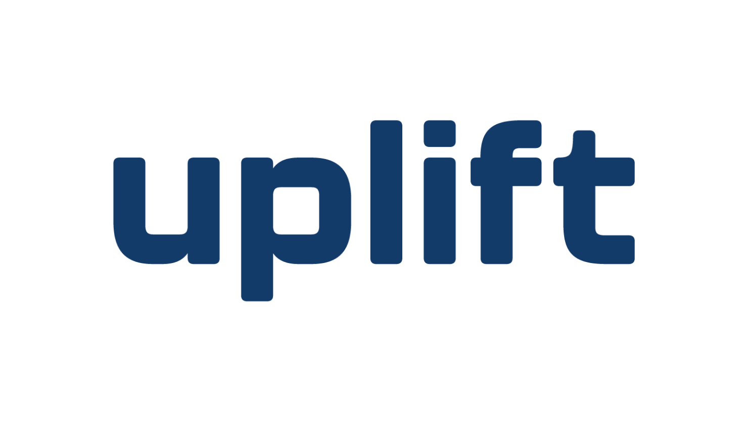 The word 'Uplift' written in large, dark blue letters on a white background.