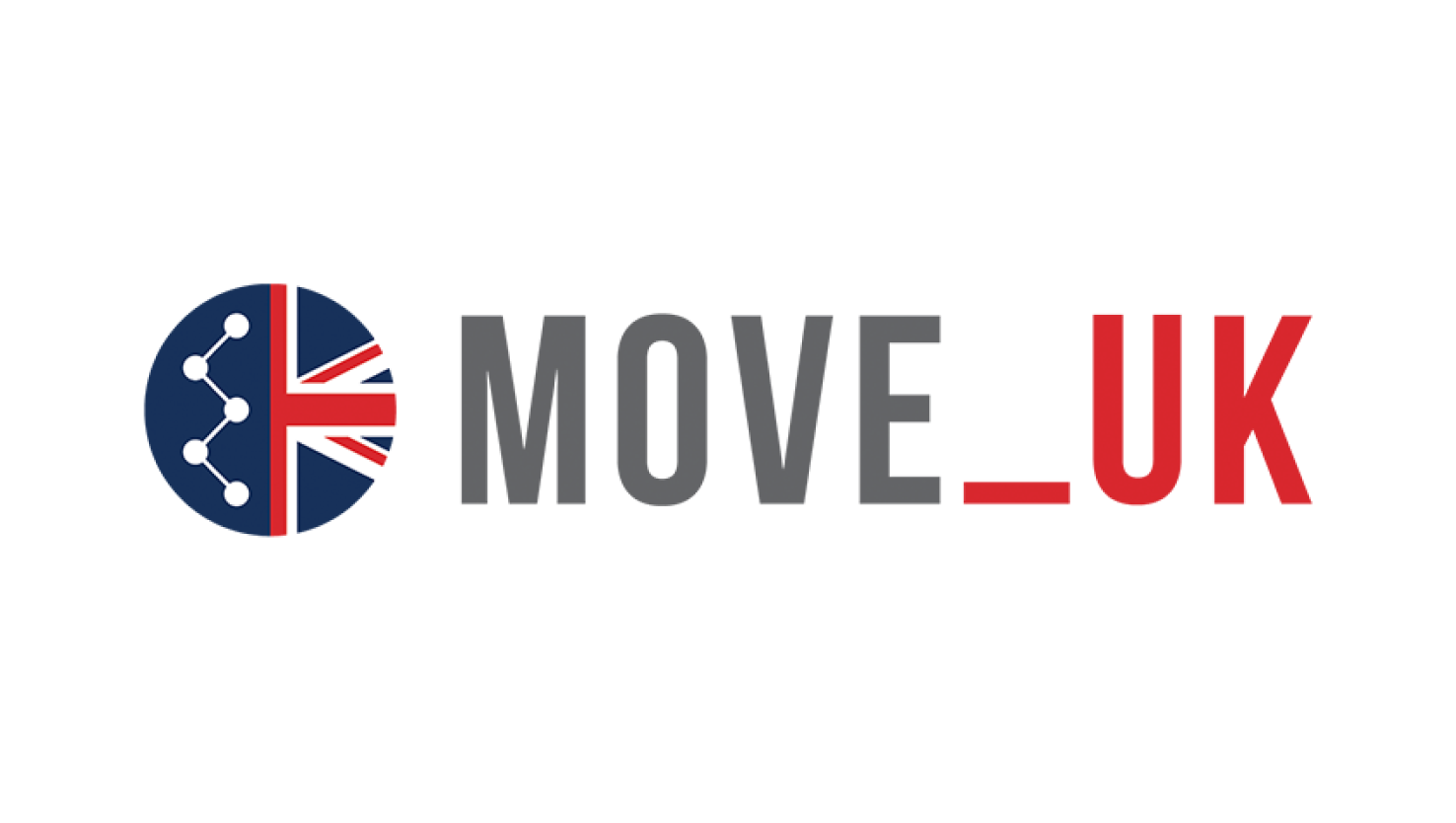 Logo with a circular emblem on the left featuring a stylized Union Jack and connected dots, with the text "MOVE_UK" beside it, where "MOVE" is in gray and "UK" in red.