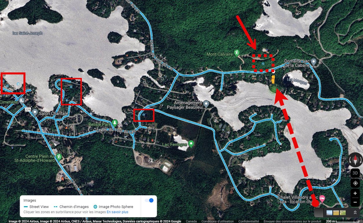 Google Maps — Association des sports nautiques de Saint-Adolphe-d'Howard