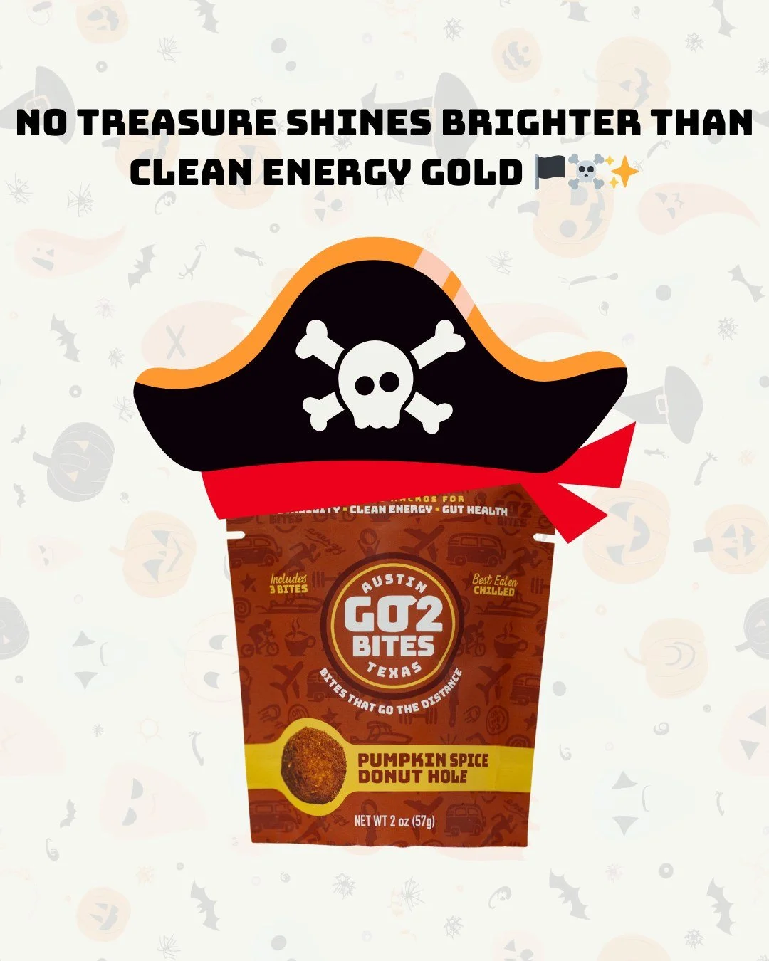 Our cleanest lineup yet 😎💚

Our bites in the Halloween spirit:  all clean, no crash, all treat.

Happy Halloween Go2Bites Fam! What&rsquo;s your costume this year? 🎃

#healthysnacksonthego #atx #austintx #halloweensnacks
