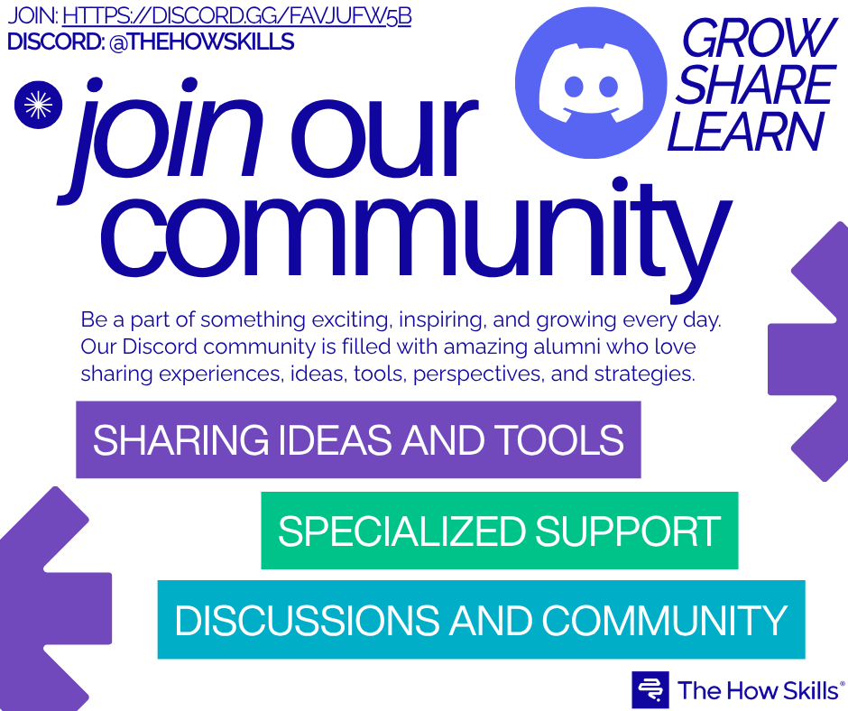Image Description: The How Skills sign-up and instructions for the Discord community.