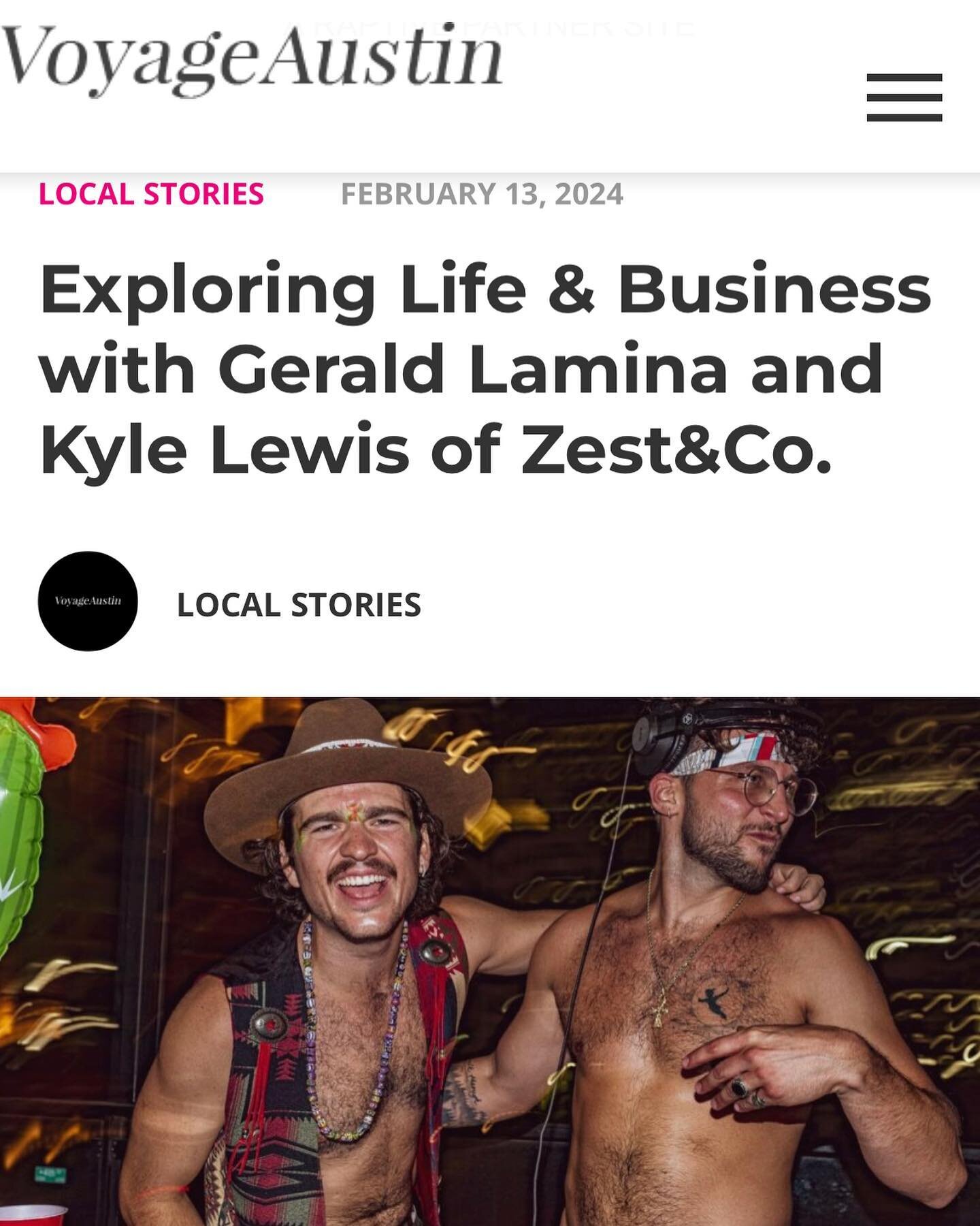 Super honored to be featured in @voyageaustin this week for successful local businesses.

A huge shoutout to everyone who has sponsored, added activations, and worked with us.

Biggest shoutout to the zesty community that makes every event possible e