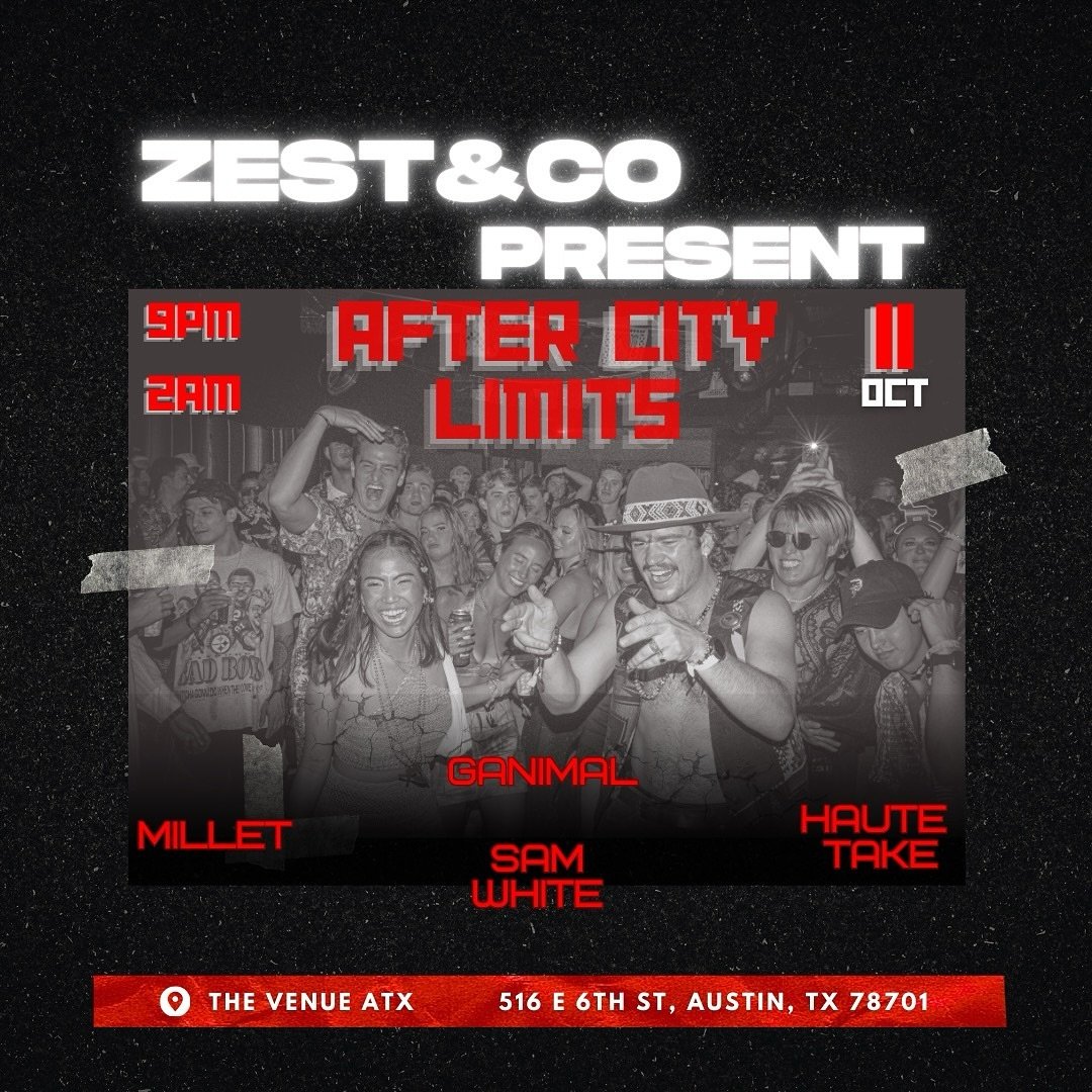 Ladies &amp; gents, boys &amp; girls!!

We are proud to present, After City Limits: a texturized ACL After Party that integrates homegrown art, fashion and musical talent. The event will be hosted @thevenueatx to fully the immerse the event goer in a