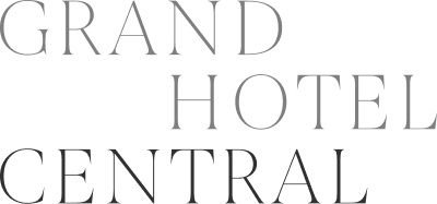 Text reading 'Grand Hotel Central' in black and gray on a white background.