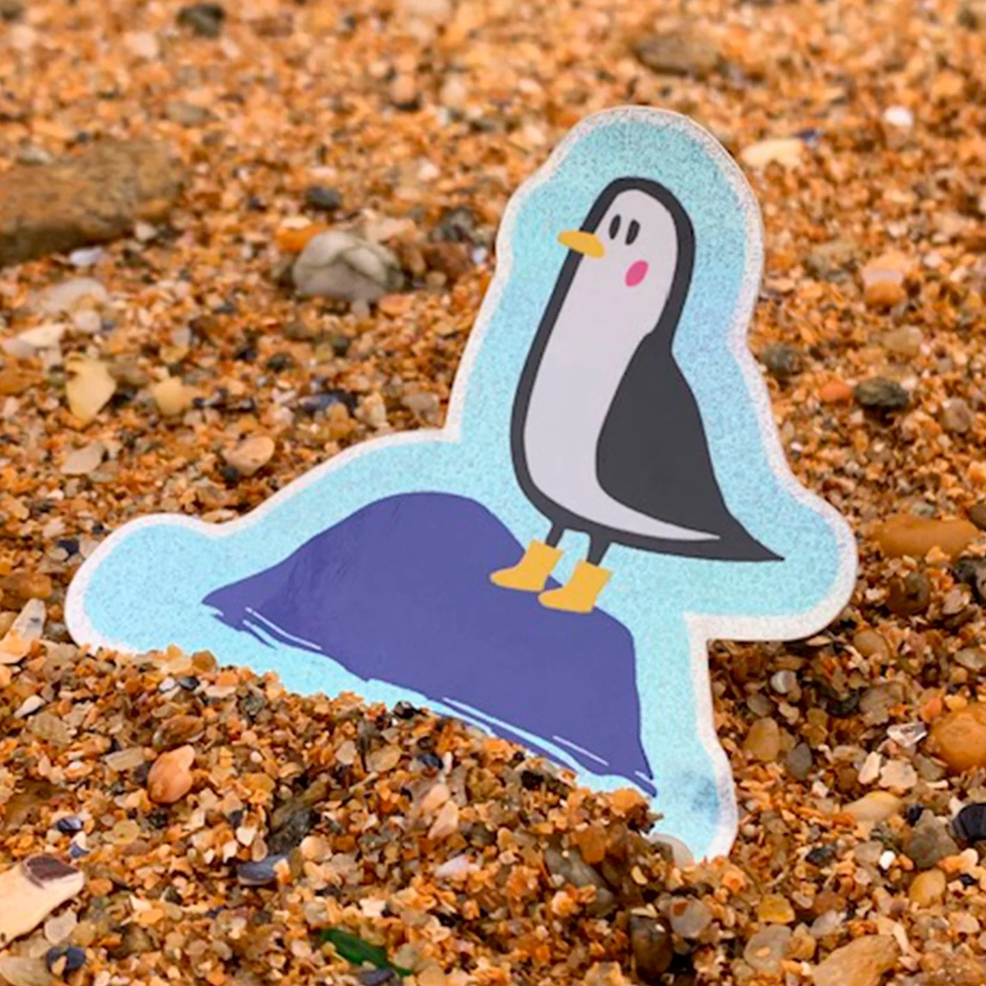 Autocollant goéland bottes jaunes