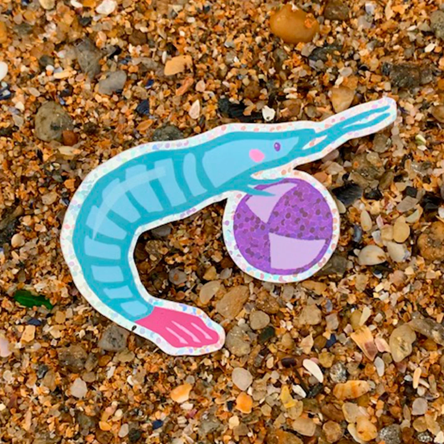 Autocollant crevette