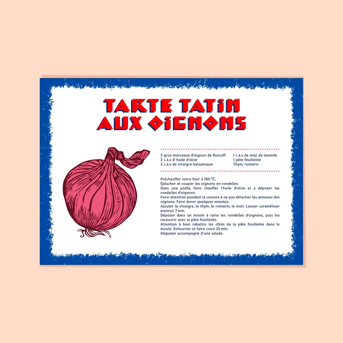 Carte postale recette oignons