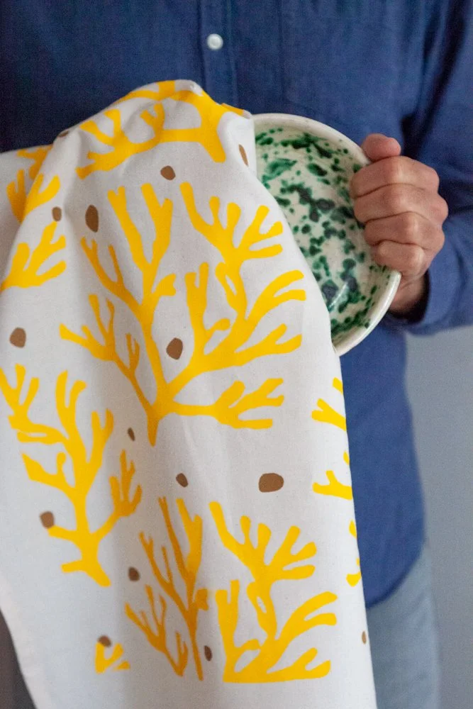Torchon Algues jaune