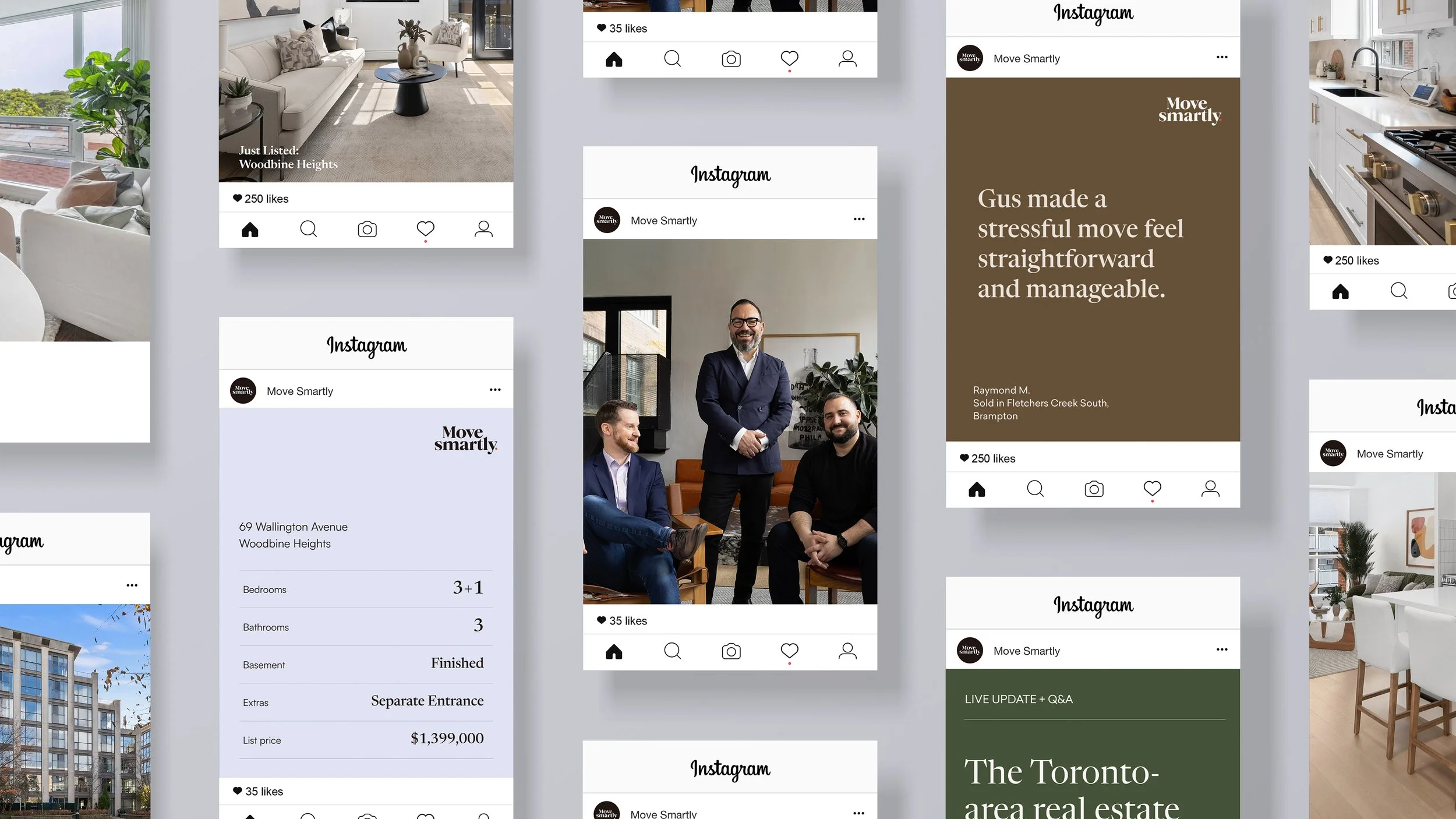 Social media campaign featuring listings, market data and editorial content