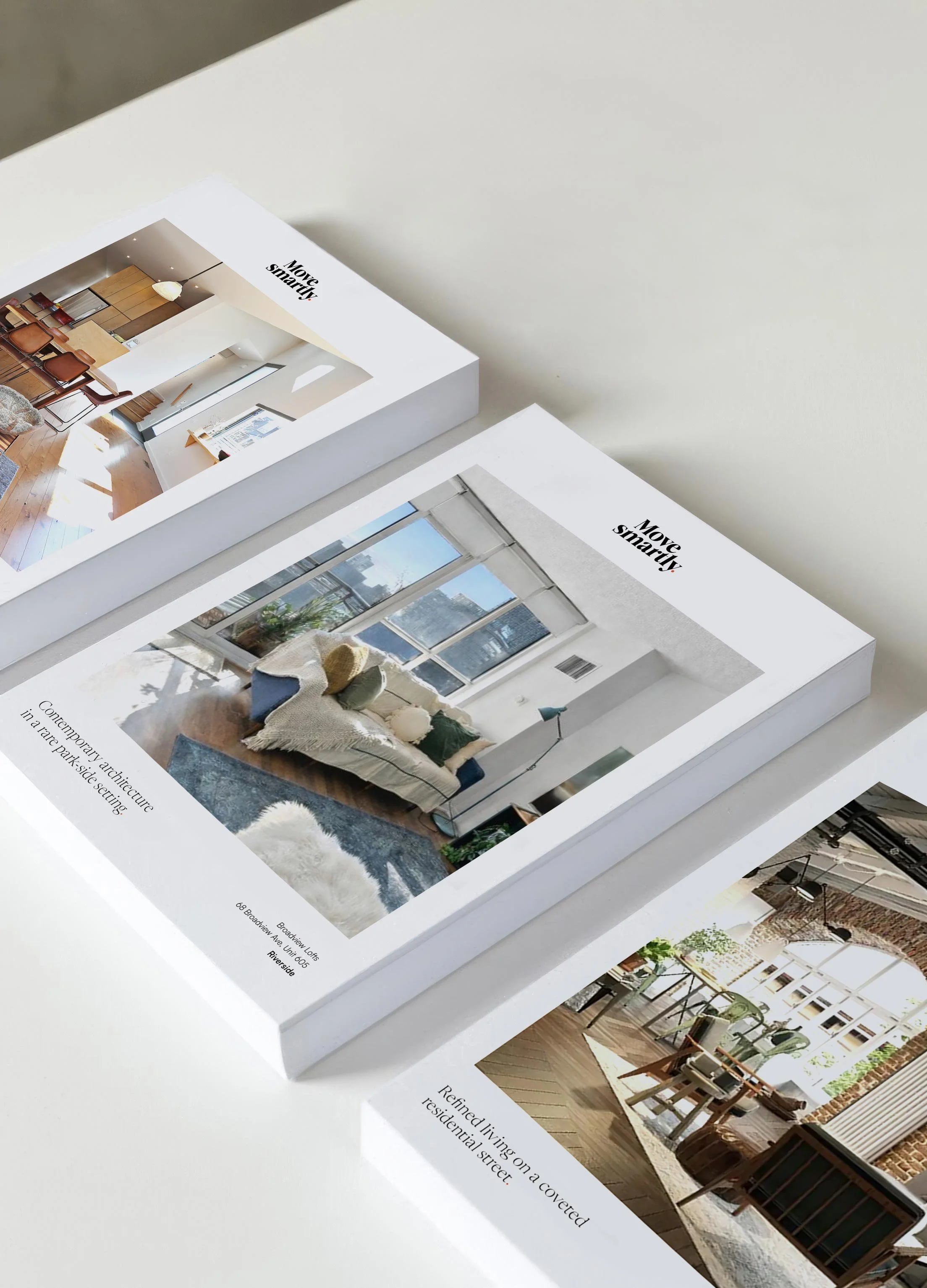 Editorial brochures featuring residential properties