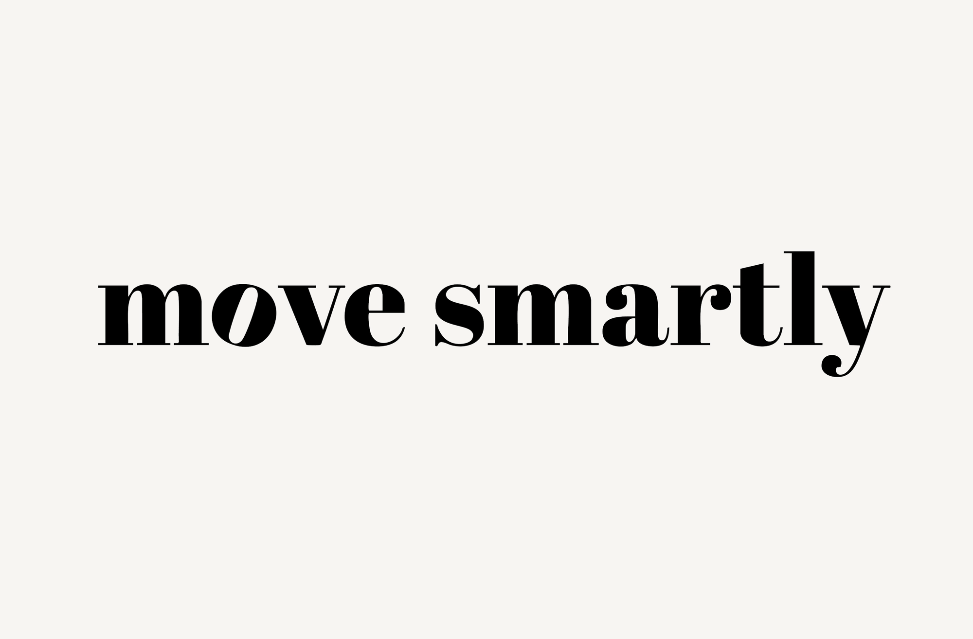 Time-lapse showing the Move Smartly wordmark evolving from the original identity to the new design