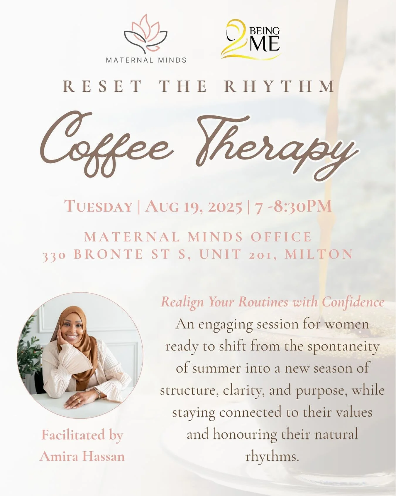 Salam! Join confidence coach Amira Hassan for a talk on building routines rooted in faith, intention, and confidence. Through practical tools, spiritual reflections, and mindset shifts, Amira, creator of The Confidence Compass&trade;, empowers Muslim