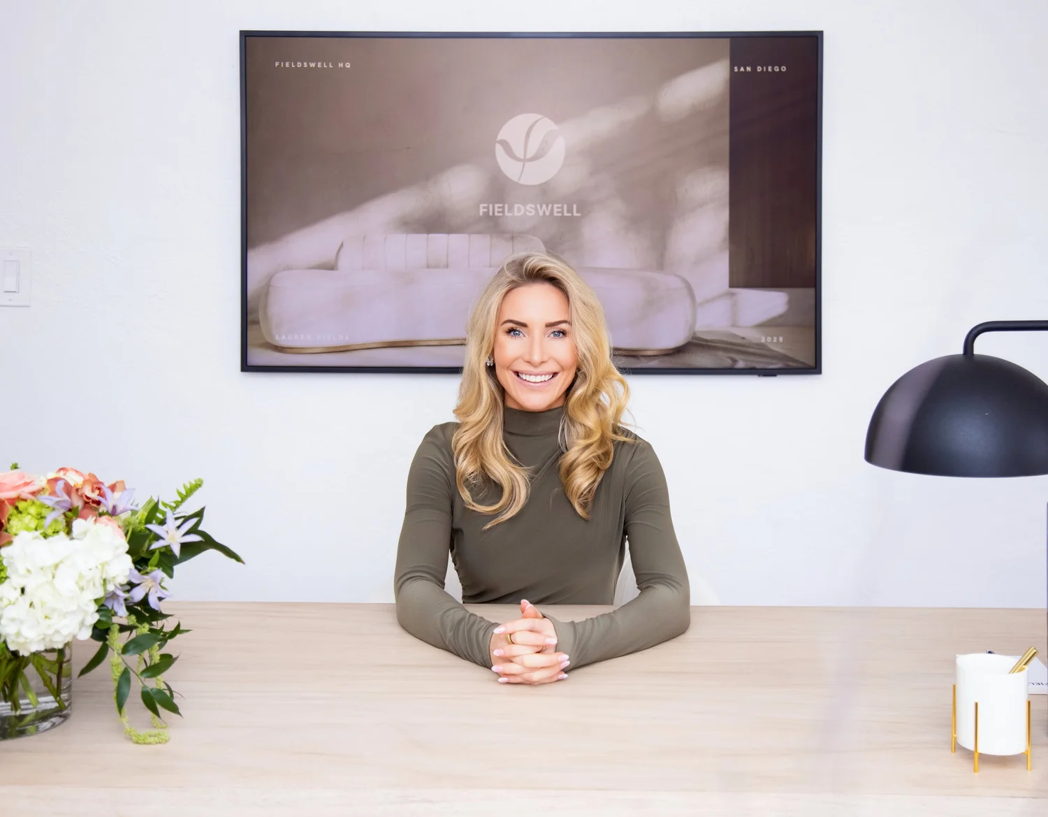 Lauren Fields inside Fieldswell Studios, Rancho Santa Fe