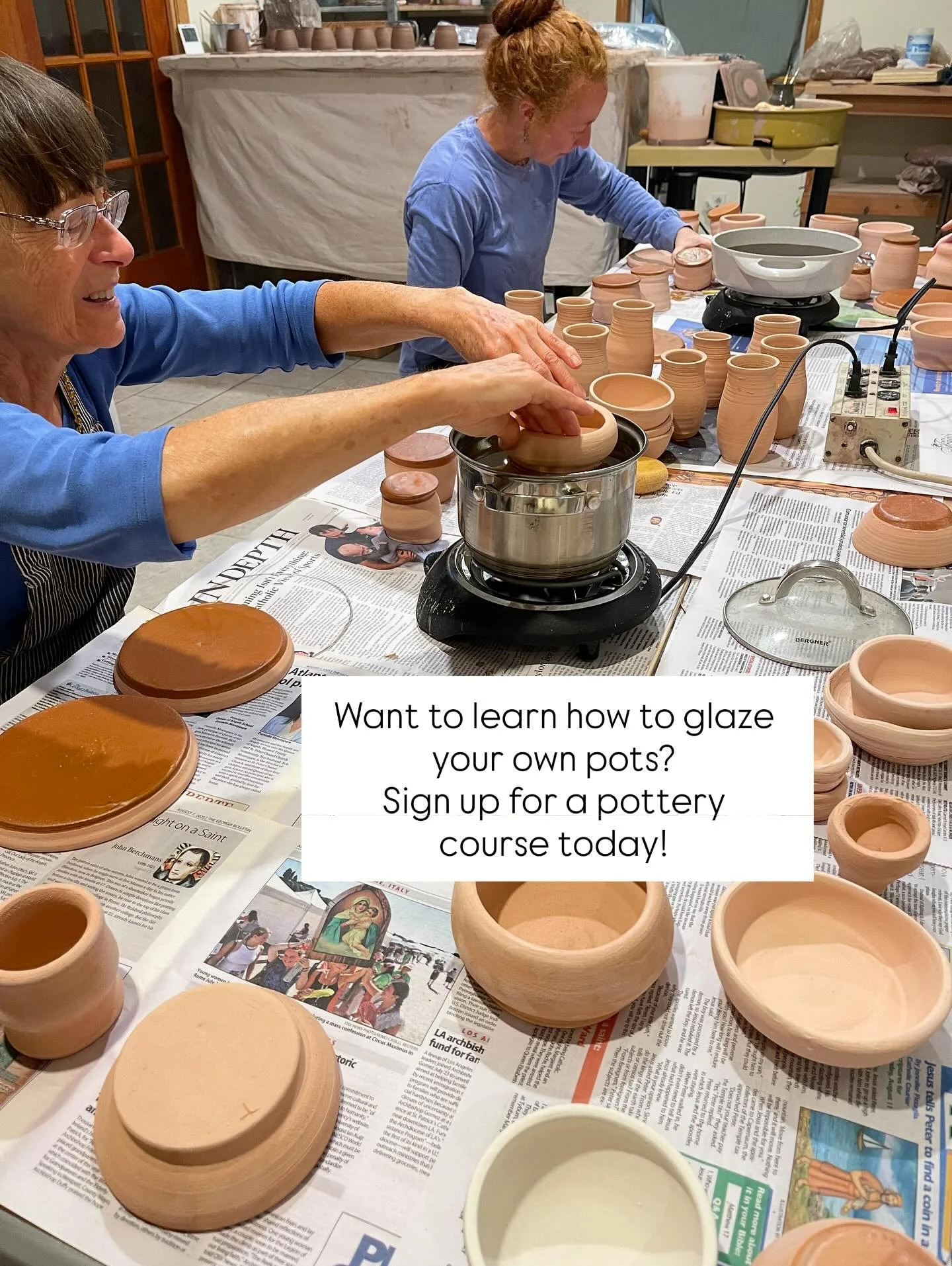 One of my favorite moments is teaching students how the glazing process works. 

If you want to learn how to throw, trim and glaze your own pots, sign up for our 4, 6, or 8 week course! 

https://www.stonebornpottery.com/potterylessons

#stoneborn #s