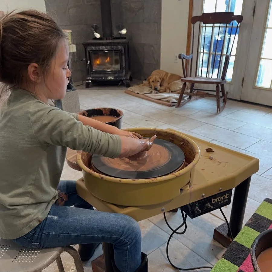 Let&rsquo;s be real. 

Gus is the real supervisor around here. 🐾

#stoneborn #stonebornpotteryandflowerfarm #studiodog