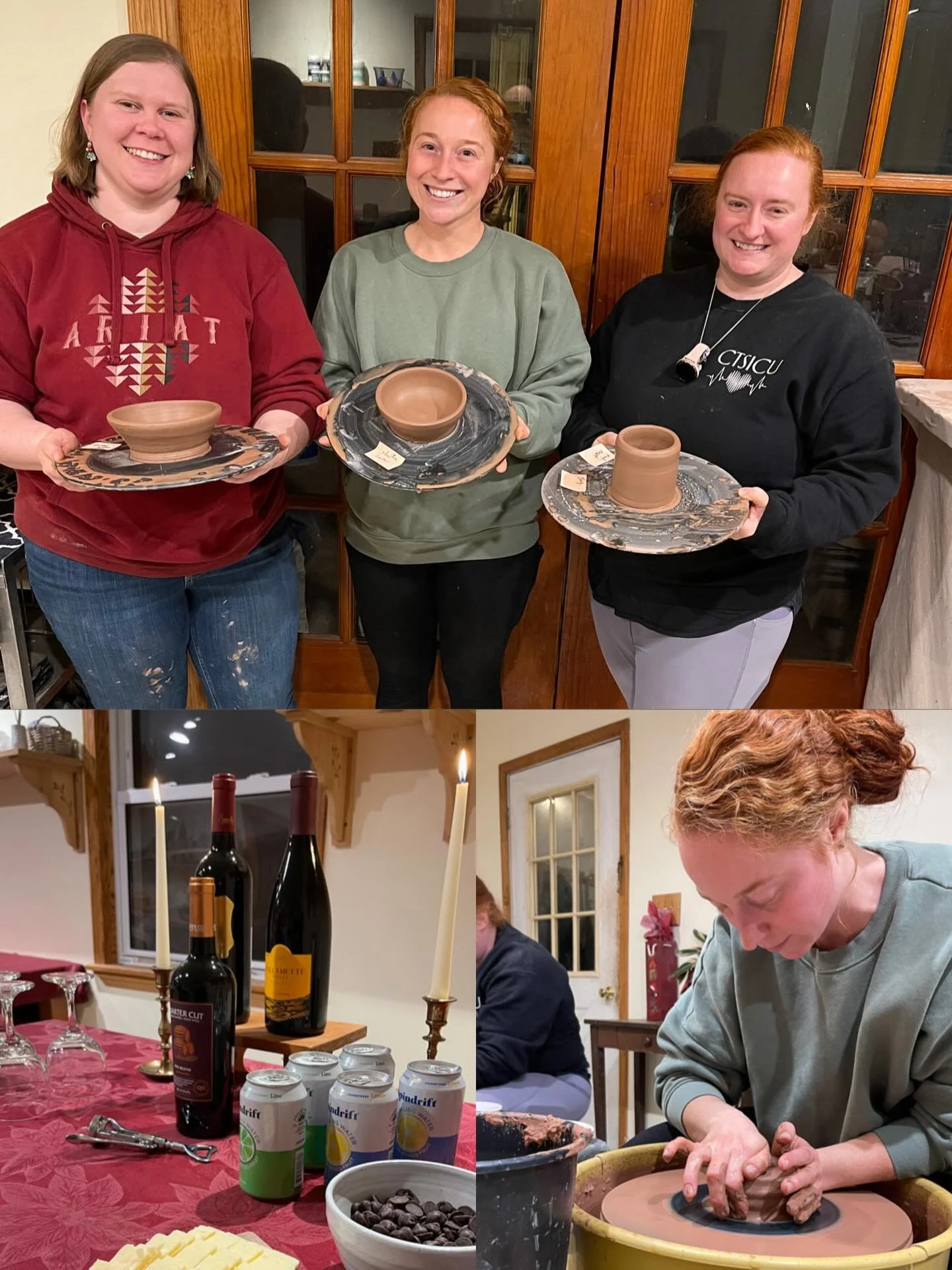 Probably the most fun I&rsquo;ve had with a lesson in a while. 

#wineandwheels are such a great lesson to host and it makes for a wonderful girls night or date night. 

Book one today! 

#stoneborn #stonebornpottery #wineandwheels