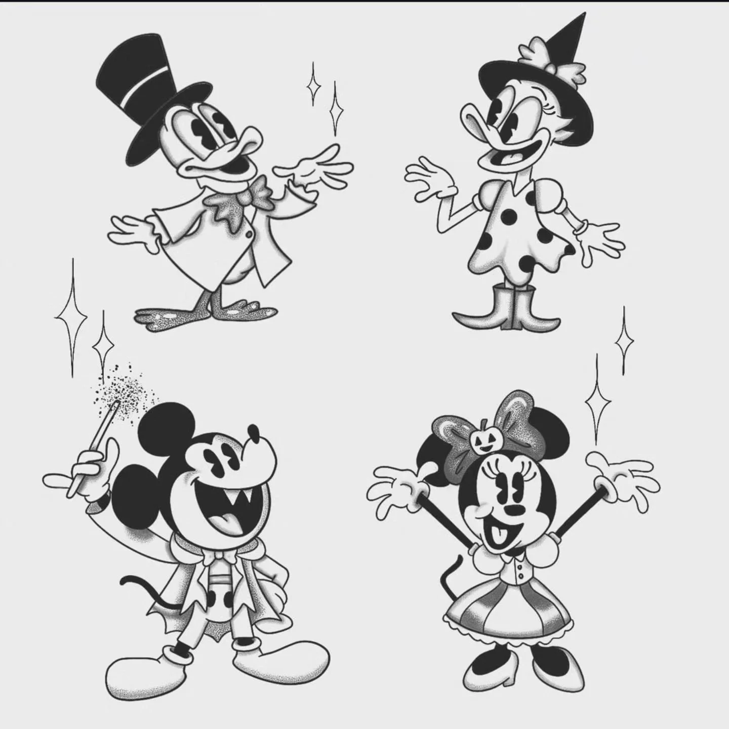 Vintage Mickey spooky season flash by @paygetattoos DM her to sang! #tattoo #tattooflash