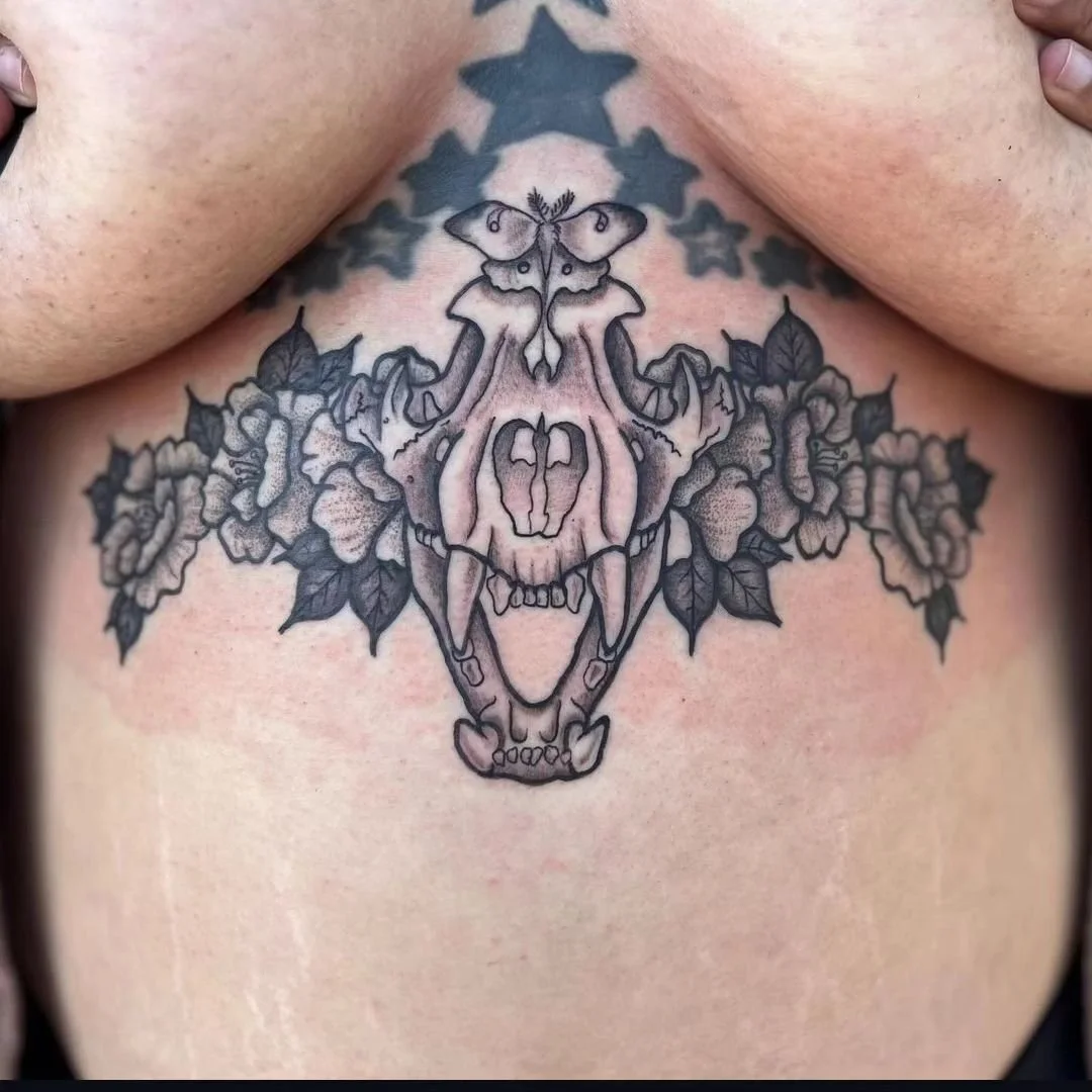 Sternum tattoo by @paygetattoos DM her or text the shop to book! #tattoo
#tattoos
#tattooart
#tattoolife
#tattooartist
#tattoodesign
#inked
#inkedgirls
#inkedmen
#tattooed
#tattooideas
#bodyart
#blackandgreytattoo
#colortattoo
#smalltattoos
#tattooin
