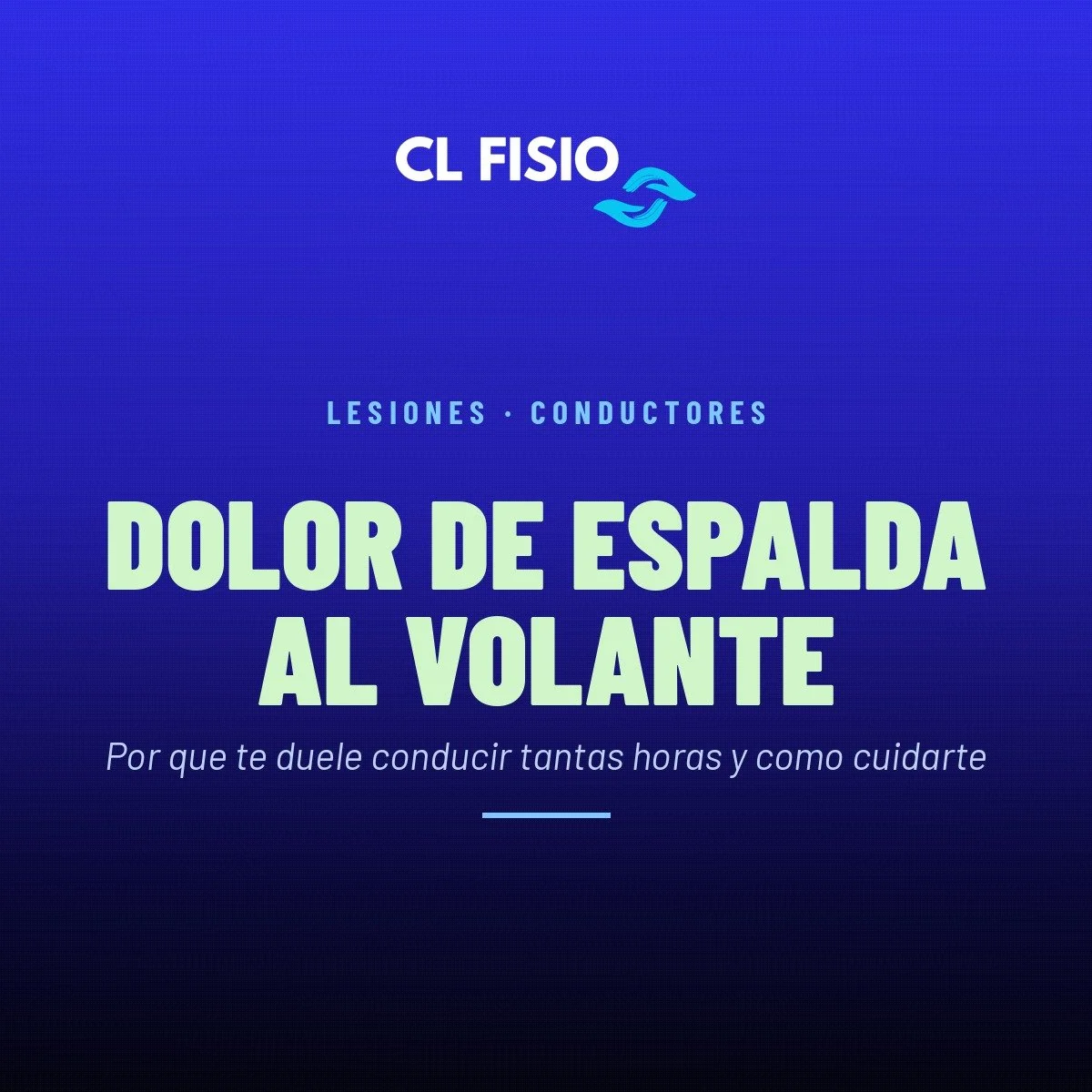 Dolor de espalda al conducir: la lesión silenciosa de quien vive al volante