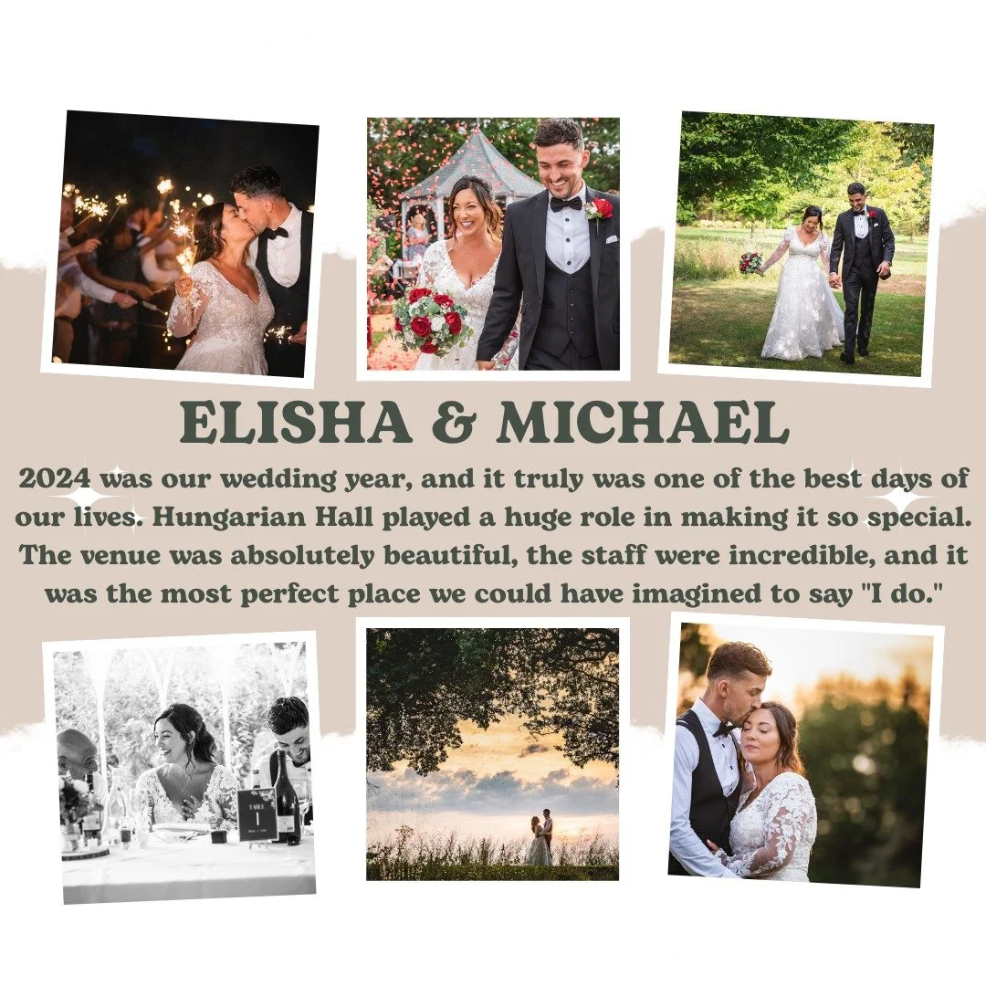 Elisha & Michael have kindly shared some stunning photos from their big day at Hungarian Hall Estate in August 2024. We're thrilled to enter them into our competition to win a £50 Amazon Voucher.
Do you have beautiful memories from your ow