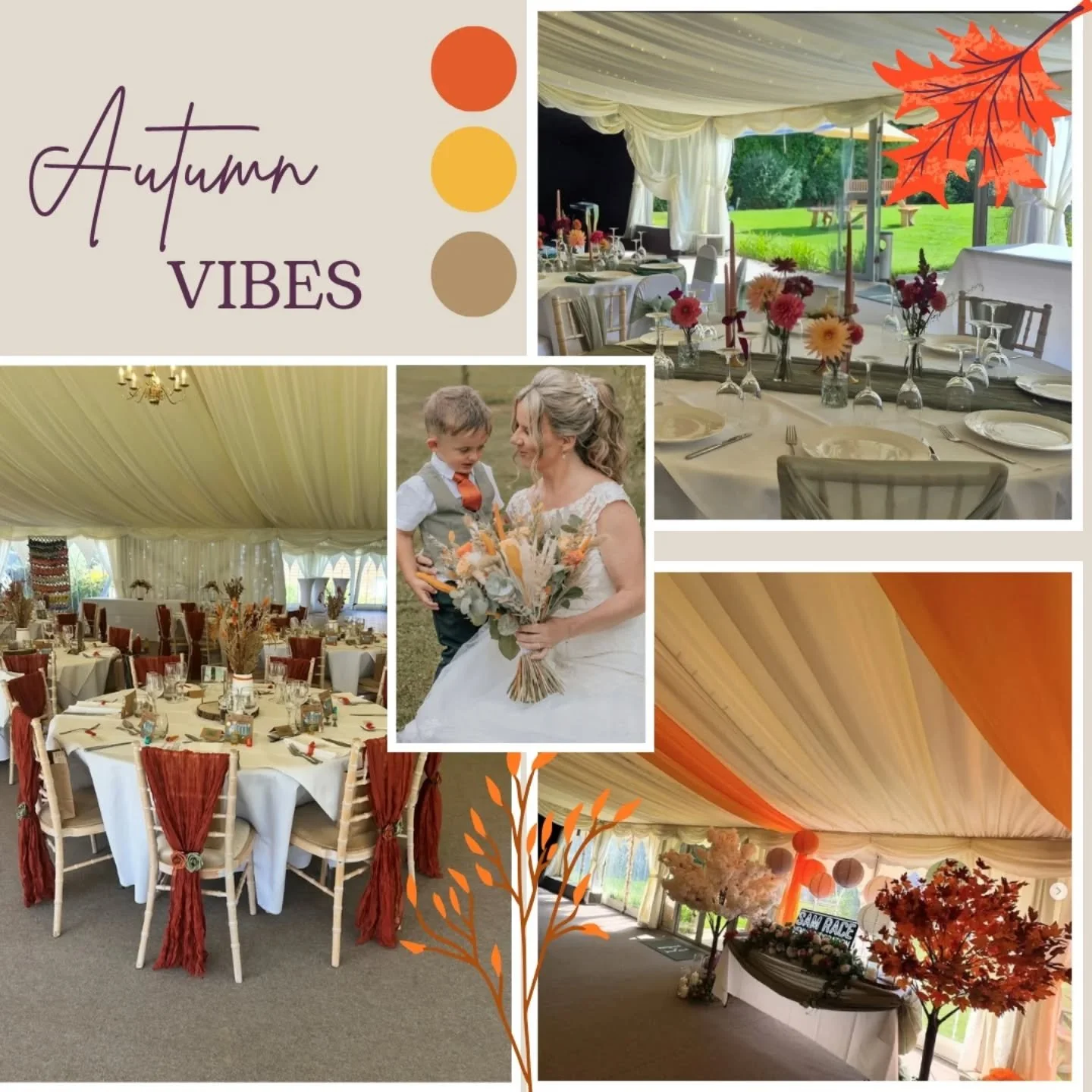 Autumn has truly arrived at Hungarian Hall Estate, and the tree-lined drive is ablaze with a breathtaking array of colours 🍁✨. The vibrant seasonal backdrop has us reminiscing about some of the most beautiful wedding set-ups we've hosted—