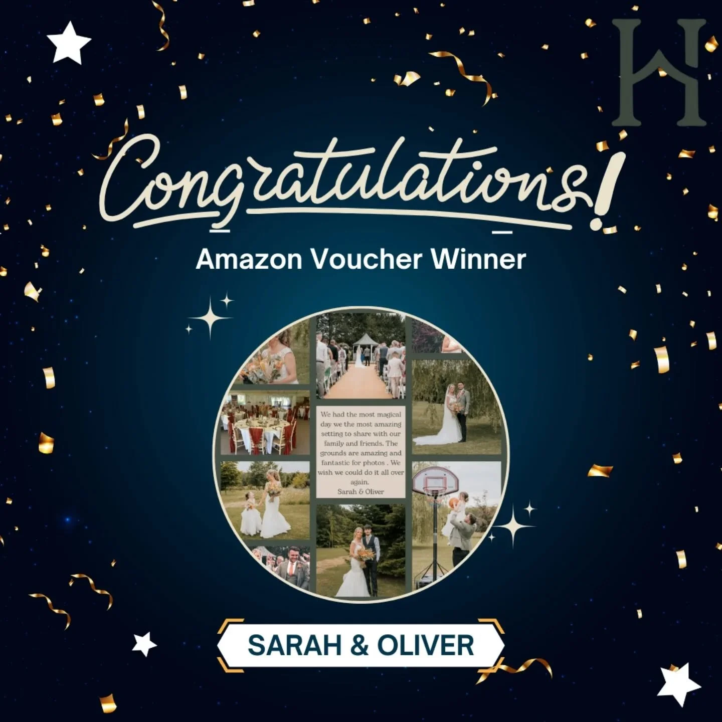 🎉&nbsp;Congratulations to our &pound;50 Amazon Voucher winners!&nbsp;🎉

A huge shoutout to&nbsp;Sarah &amp; Oliver&nbsp;🏆✨
We hope you enjoy spending your &pound;50 Amazon voucher &ndash; happy shopping!&nbsp;🛍️

Thank you to everyone who took pa